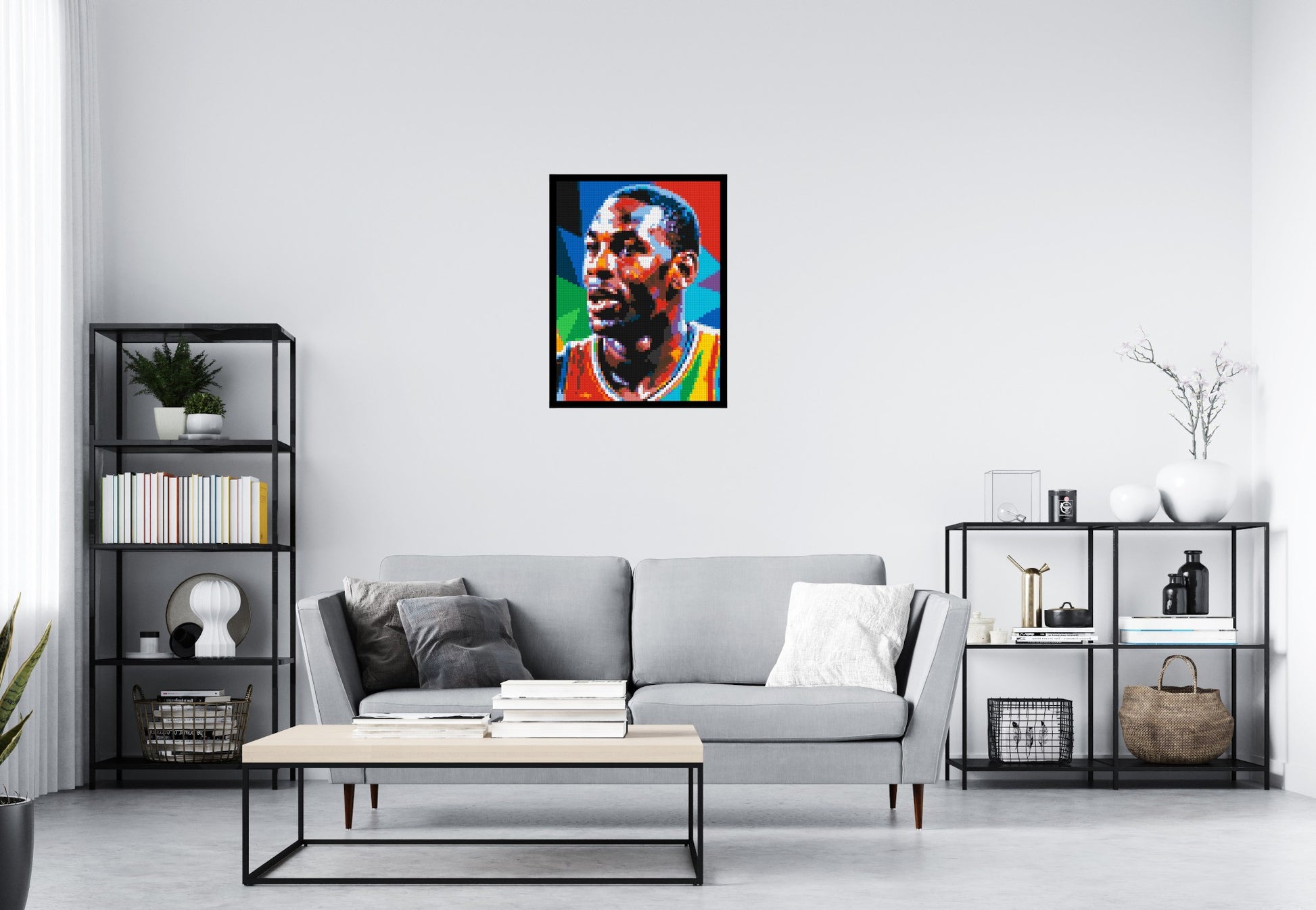 Michael Jordan - Brick Art Mosaic Kit 3x4 scene with frame