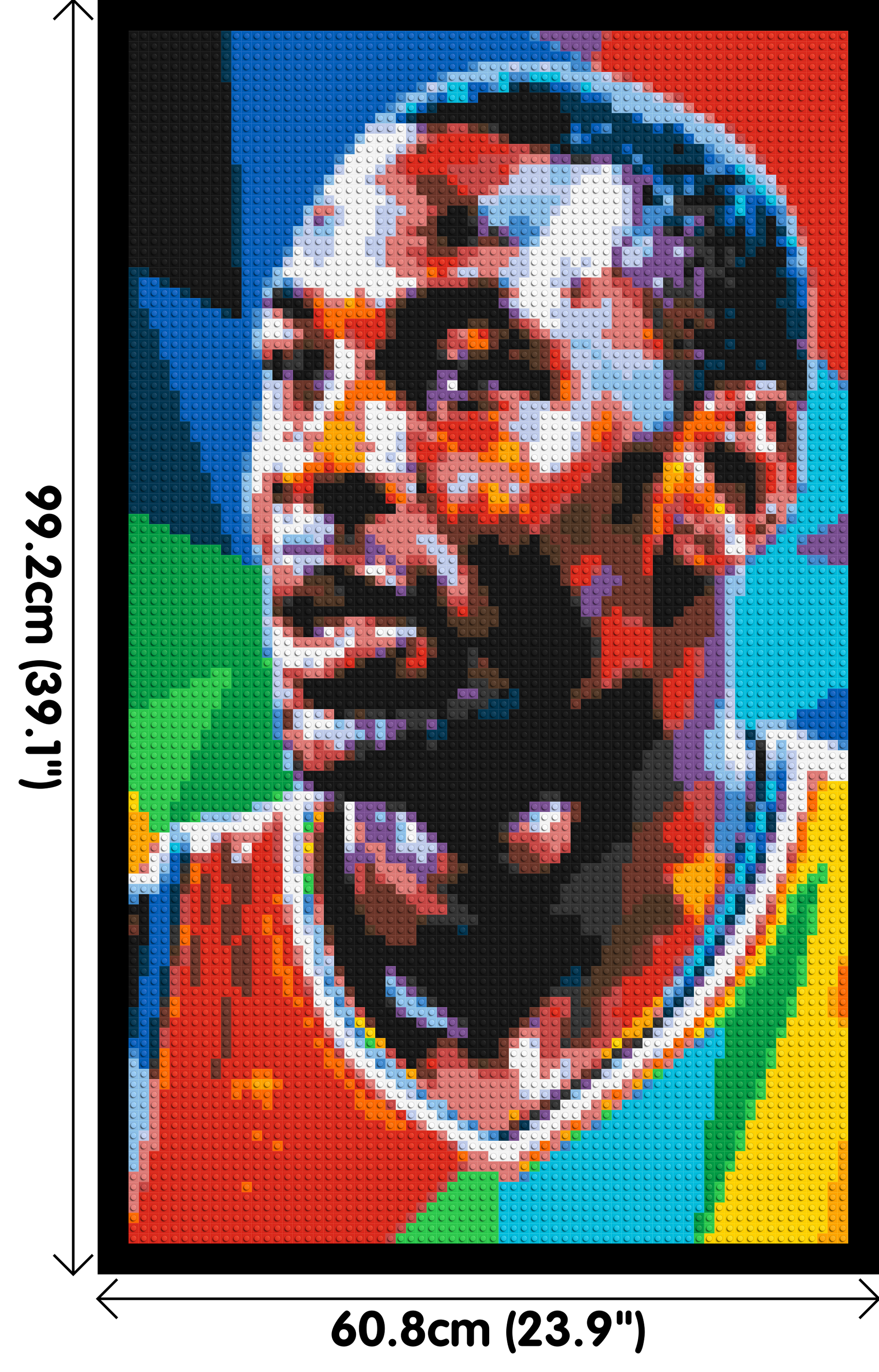 Michael Jordan - Brick Art Mosaic Kit 3x5 dimensions with frame