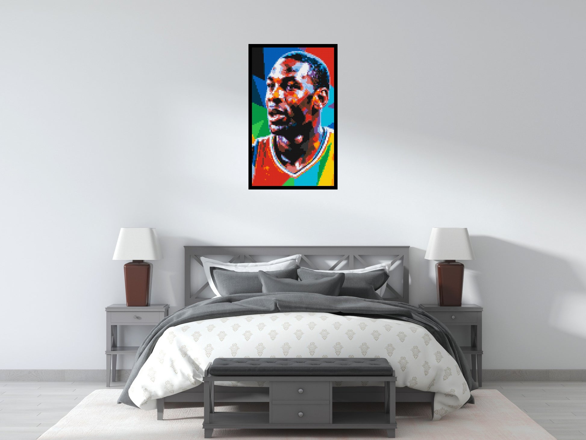 Michael Jordan - Brick Art Mosaic Kit 3x5 scene with frame