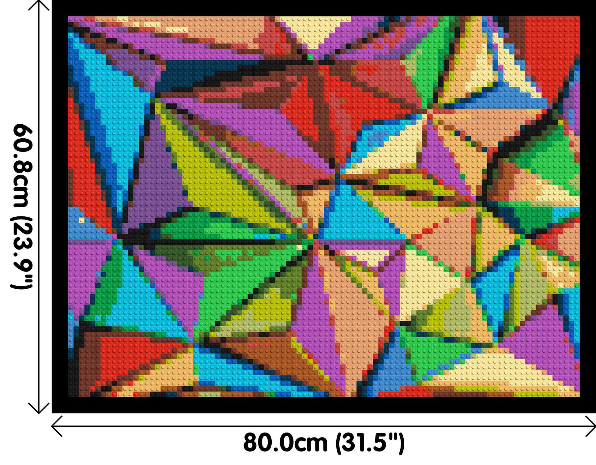 Abstract Pattern #9 - Brick Art Mosaic Kit 4x3 dimensions with frame