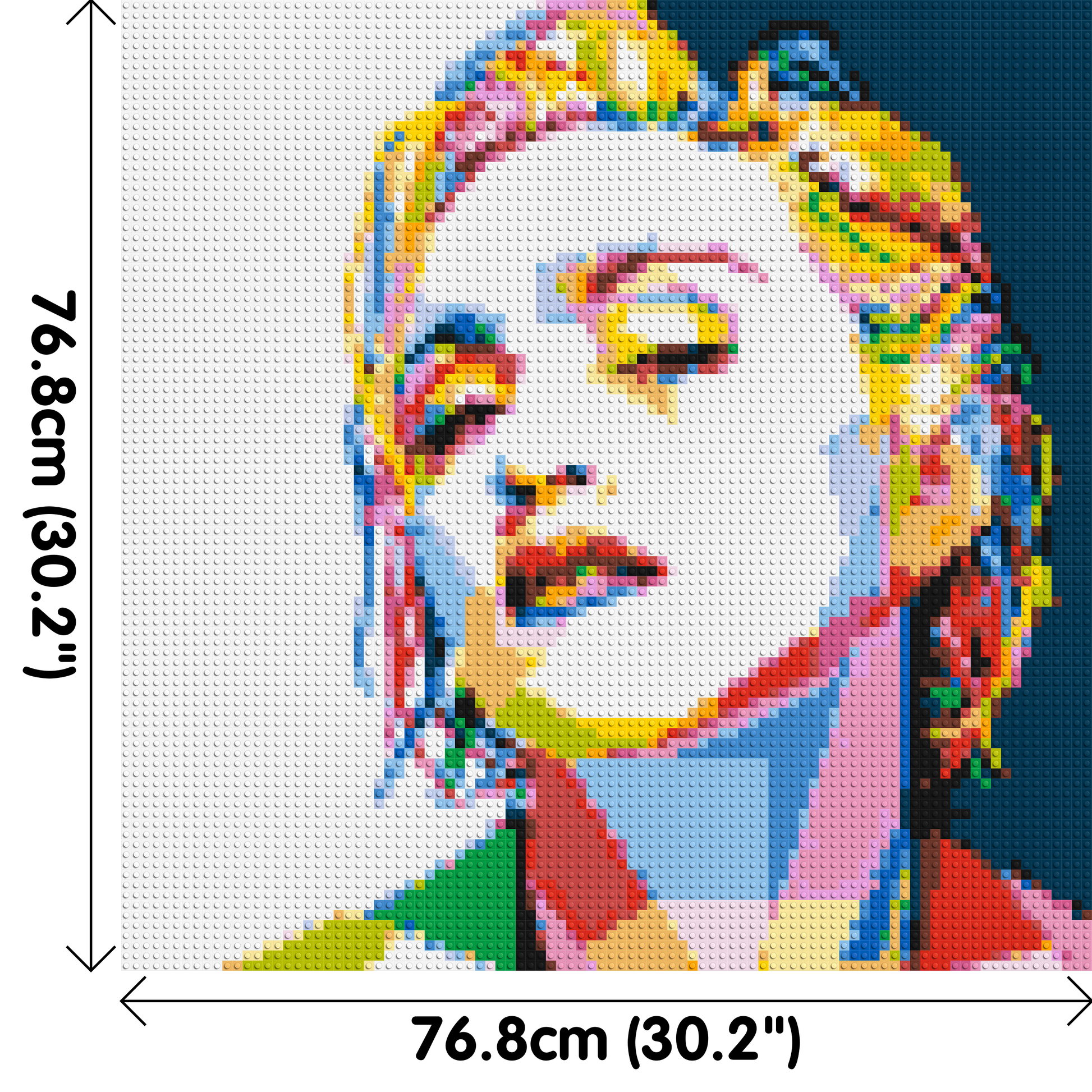 Madonna - Brick Art Mosaic Kit 4x4 dimensions