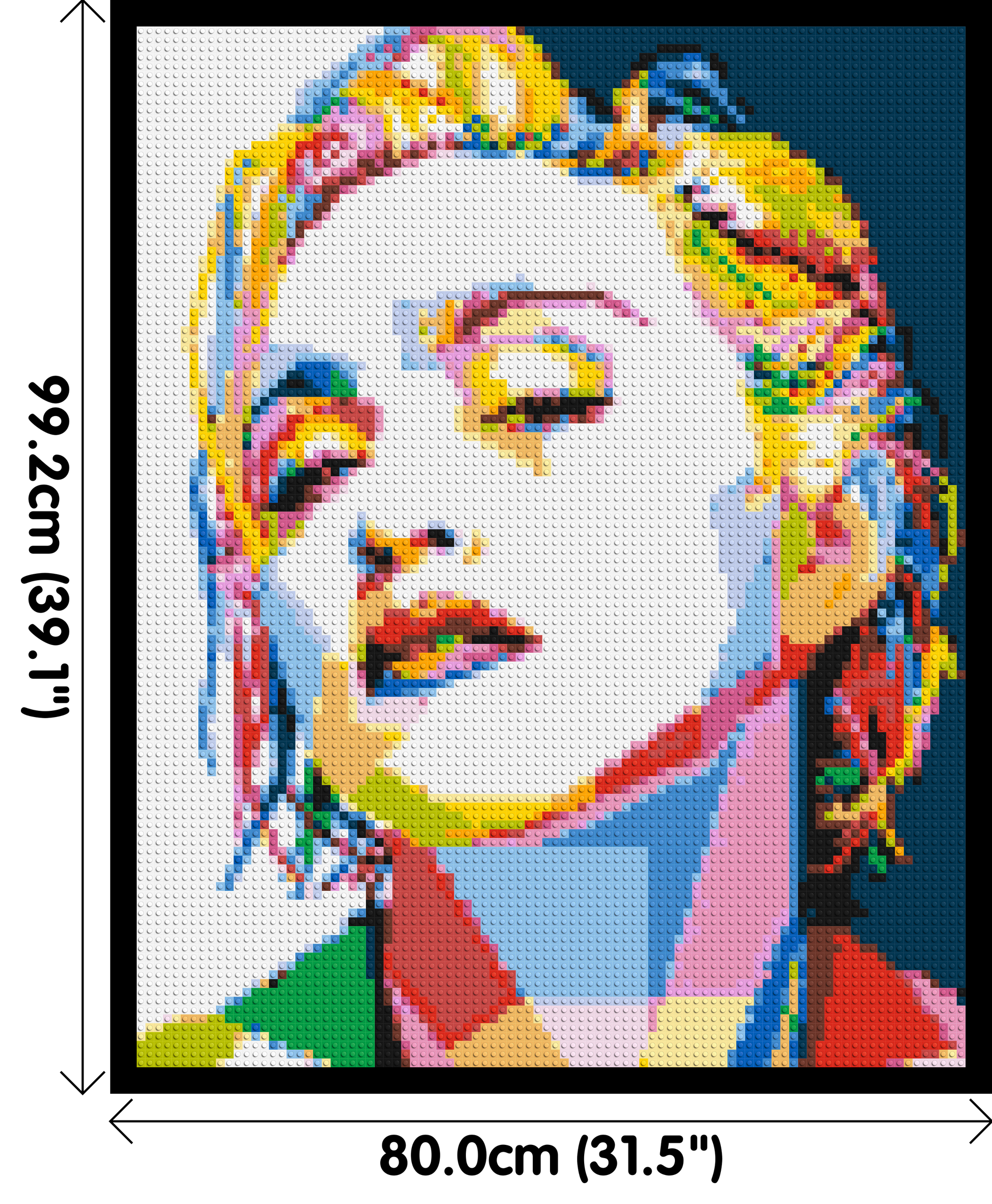 Madonna - Brick Art Mosaic Kit 4x5 dimensions with frame