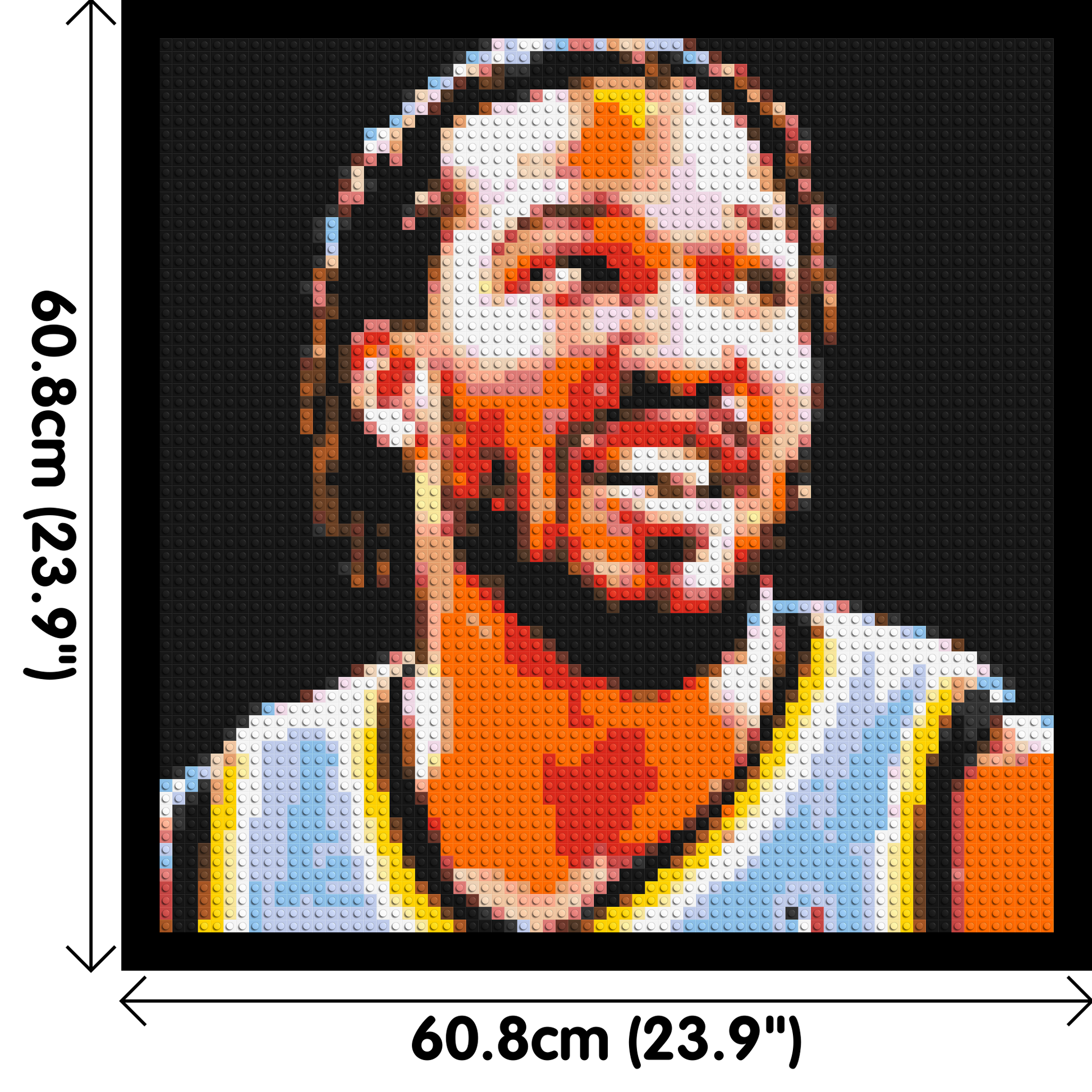 Jalen Brunson - Brick Art Mosaic Kit 3x3 dimensions with frame