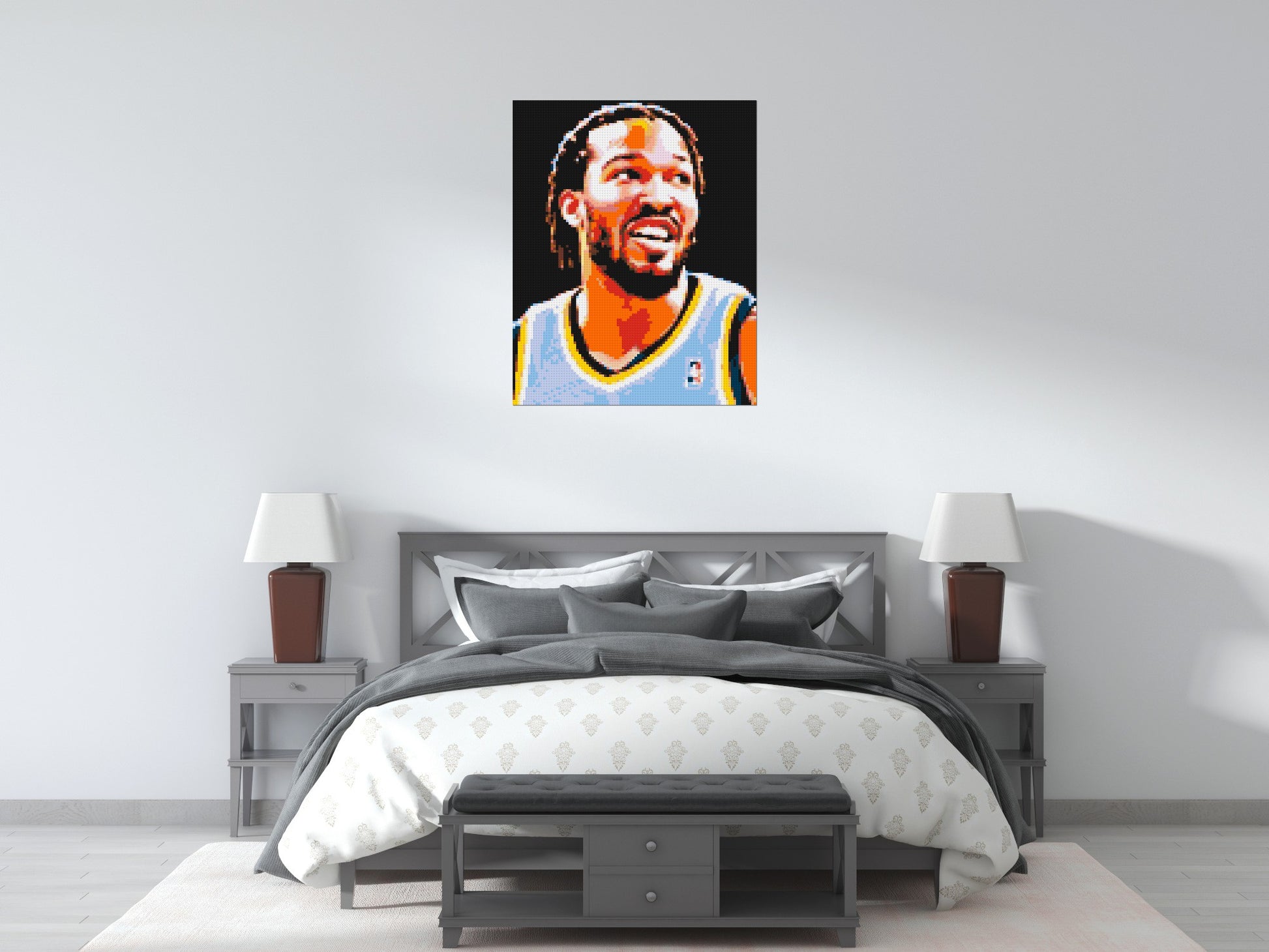 Jalen Brunson - Brick Art Mosaic Kit 4x5 scene