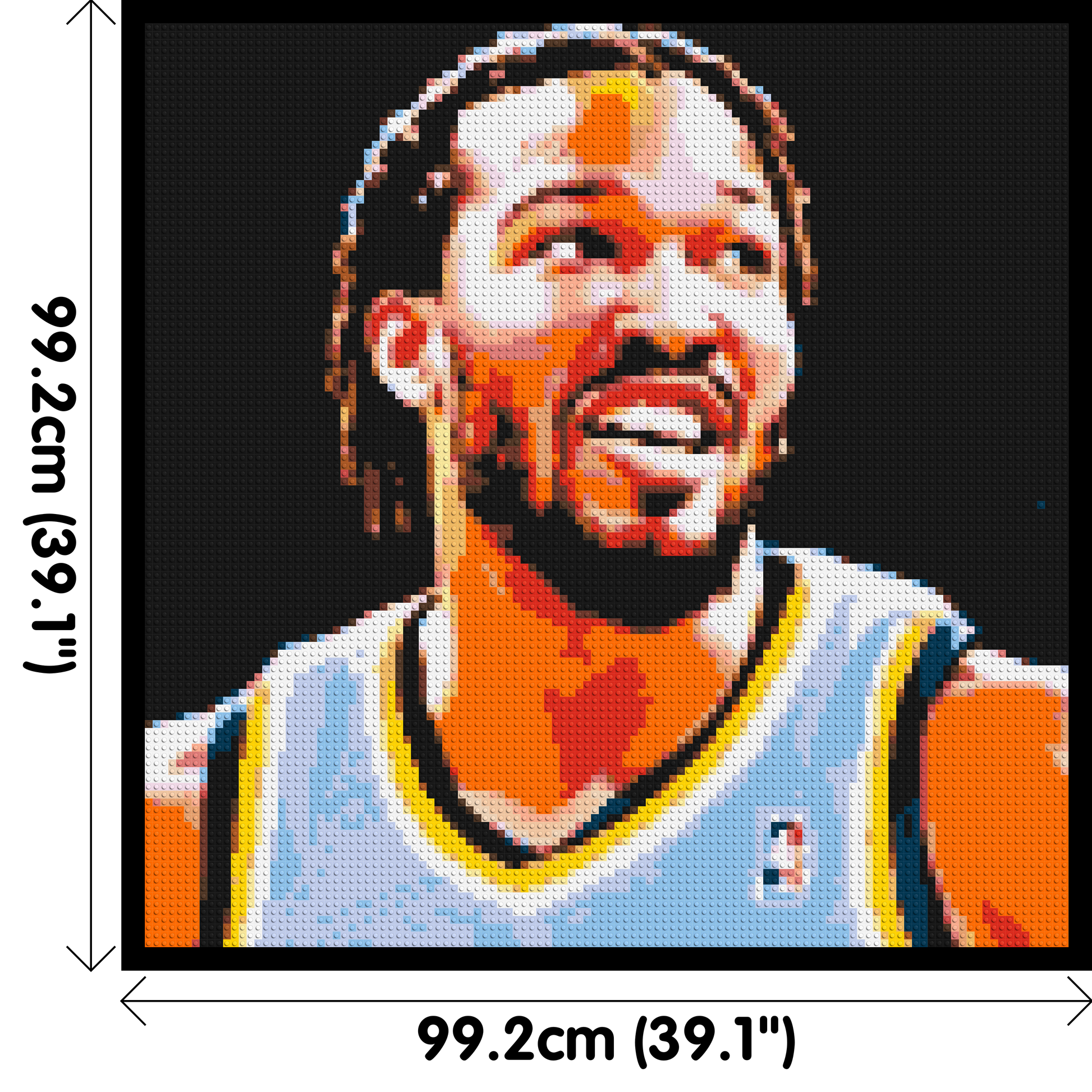 Jalen Brunson - Brick Art Mosaic Kit 5x5 dimensions with frame