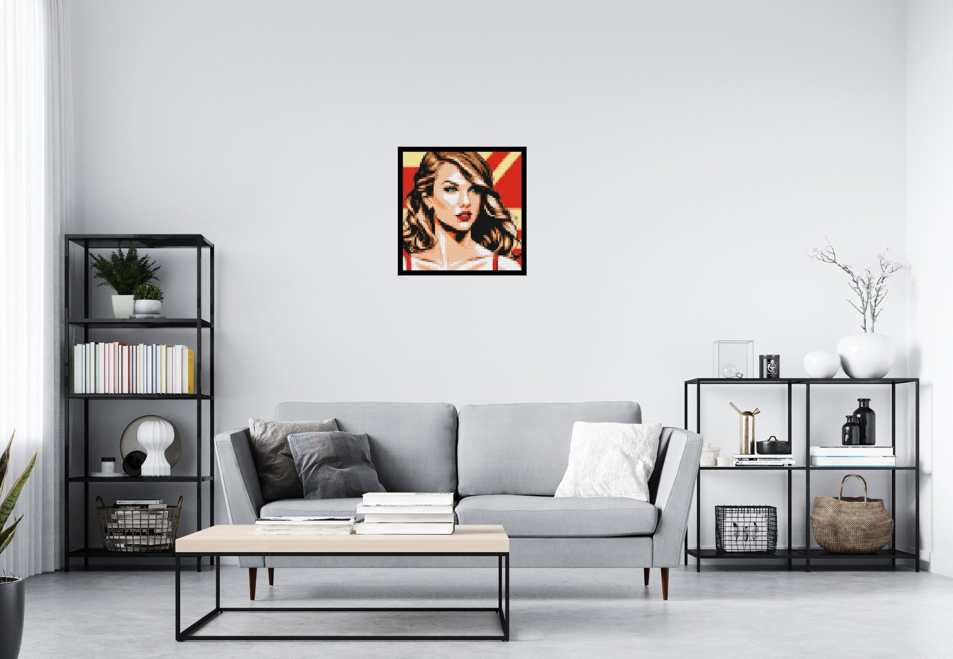 Taylor Swift - Brick Art Mosaic Kit 3x3 scene with frame