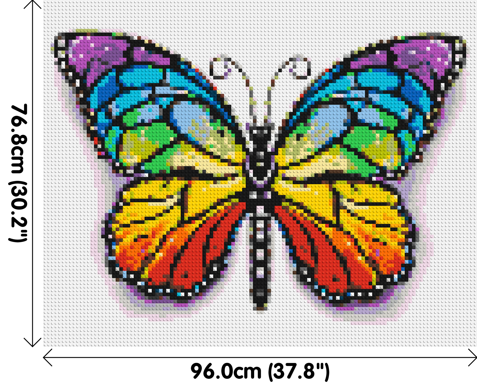 Butterfly Colourful Pop Art  - Brick Art Mosaic Kit 5x4 dimensions