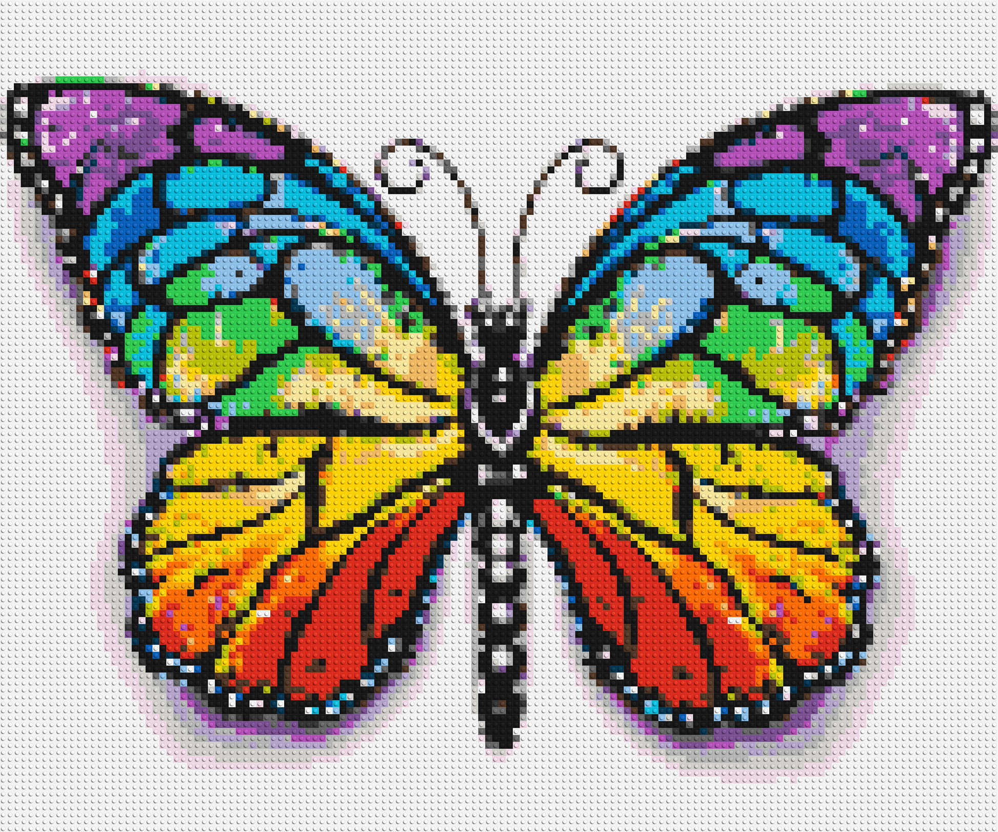 Butterfly Colourful Pop Art  - Brick Art Mosaic Kit 6x5 large