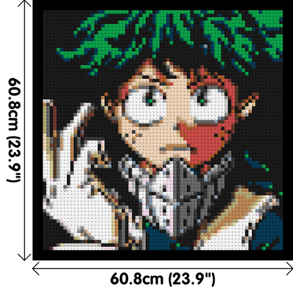 Izuku Midoriya Pixel Art - Brick Art Mosaic Kit 3x3 large