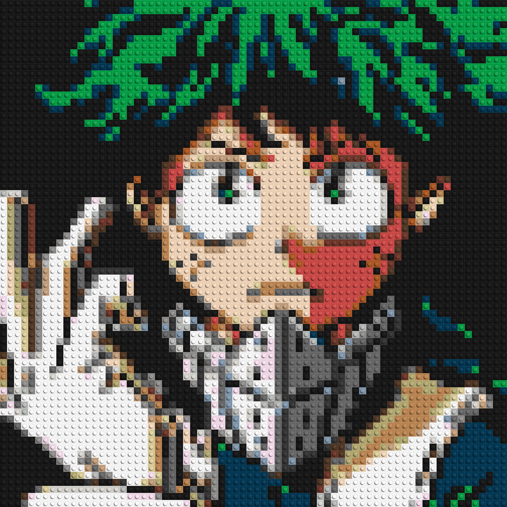 Izuku Midoriya Pixel Art - Brick Art Mosaic Kit 3x3 large