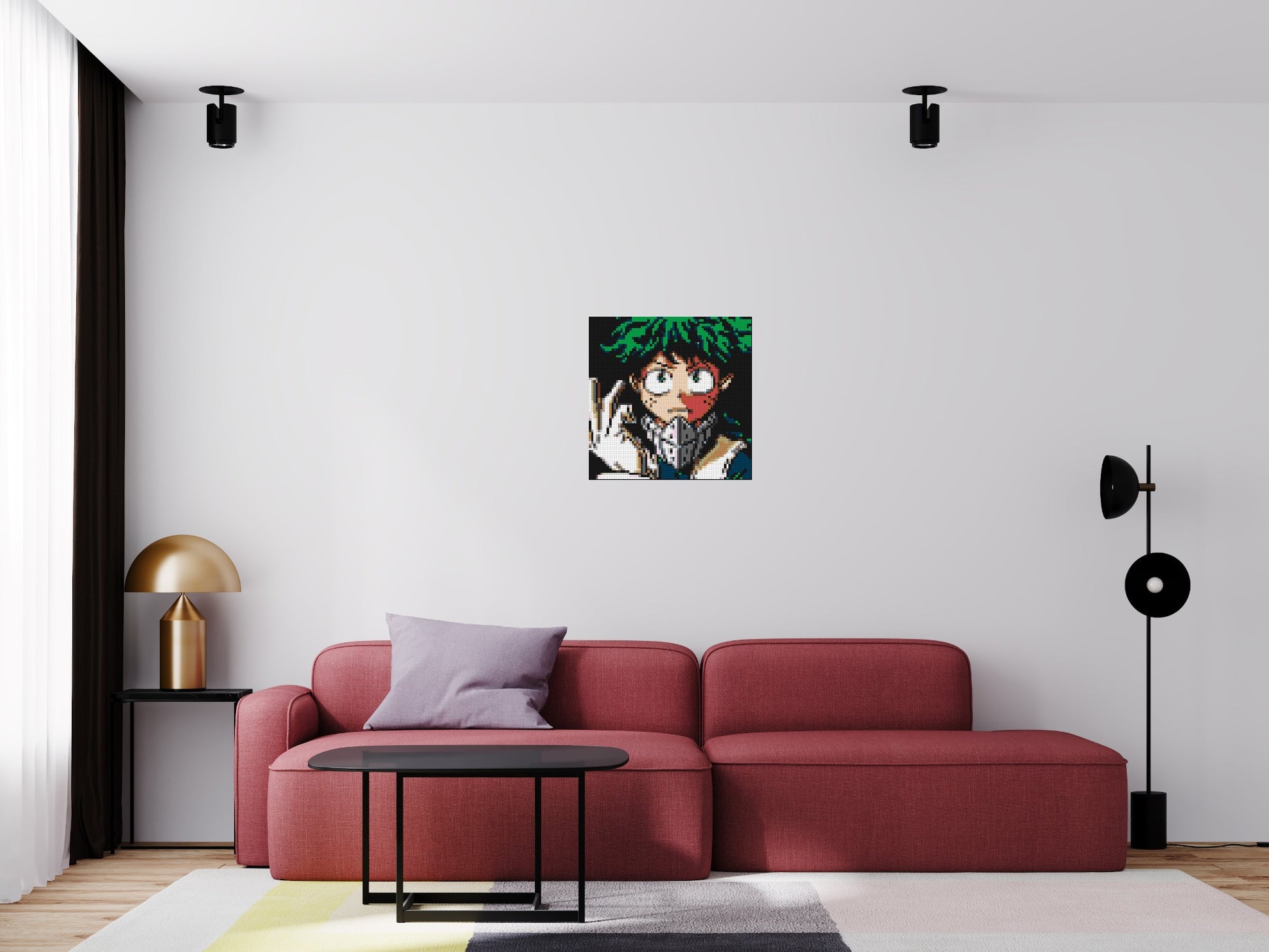 Izuku Midoriya Pixel Art - Brick Art Mosaic Kit 3x3 scene