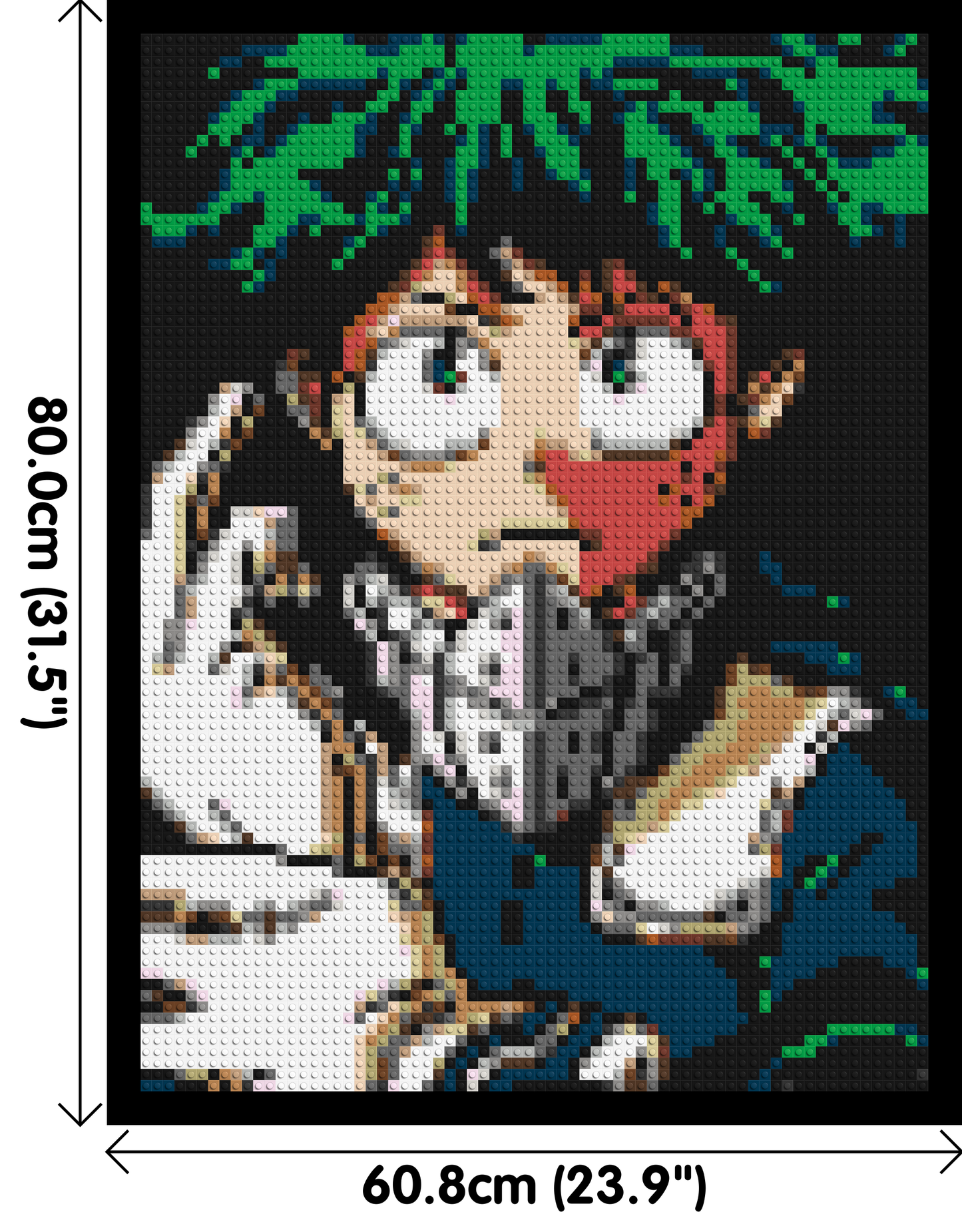 Izuku Midoriya Pixel Art - Brick Art Mosaic Kit 3x4 large