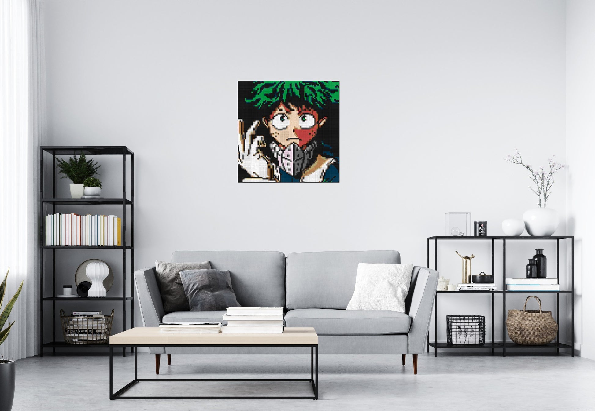 Izuku Midoriya Pixel Art - Brick Art Mosaic Kit 4x4 scene