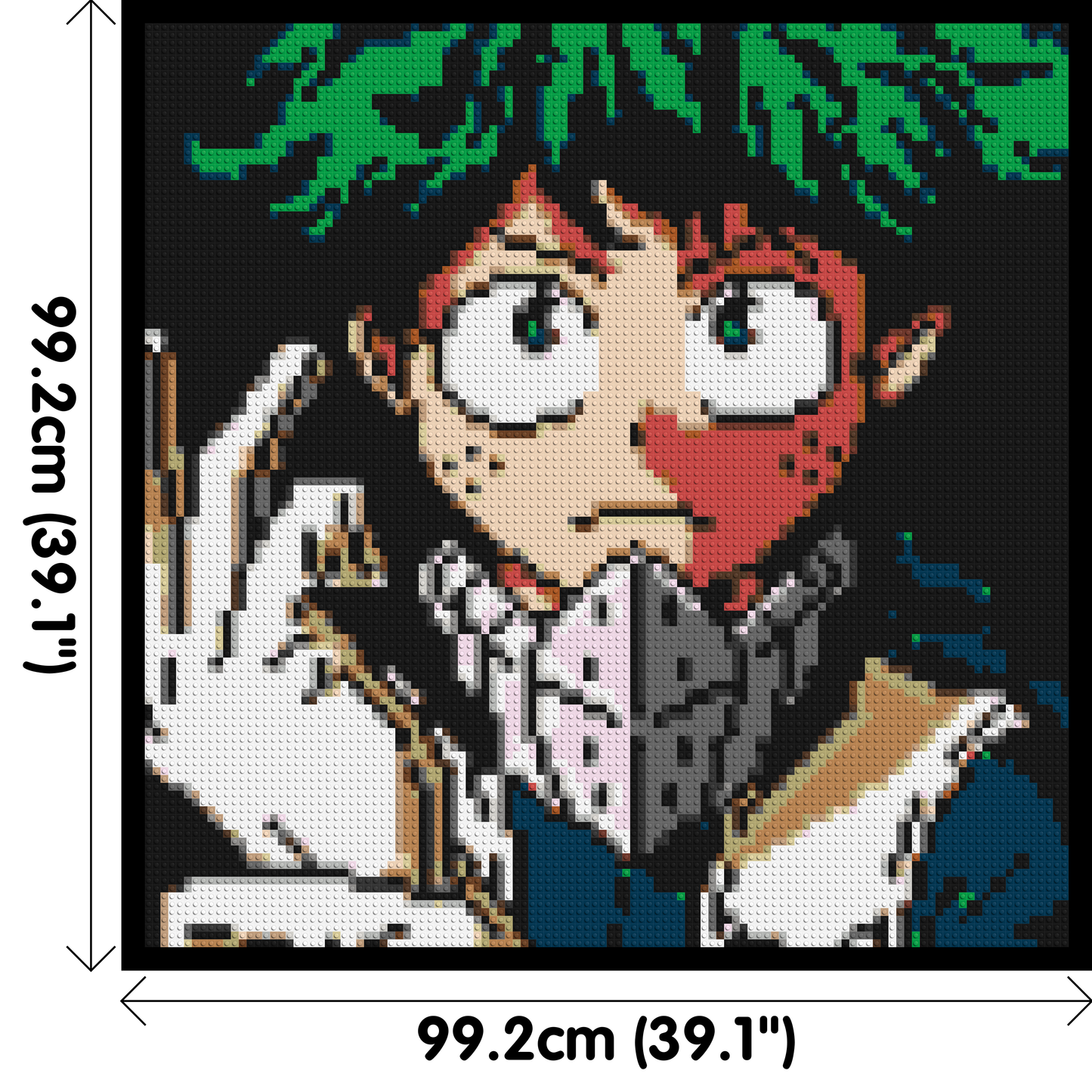 Izuku Midoriya Pixel Art - Brick Art Mosaic Kit 5x5 large