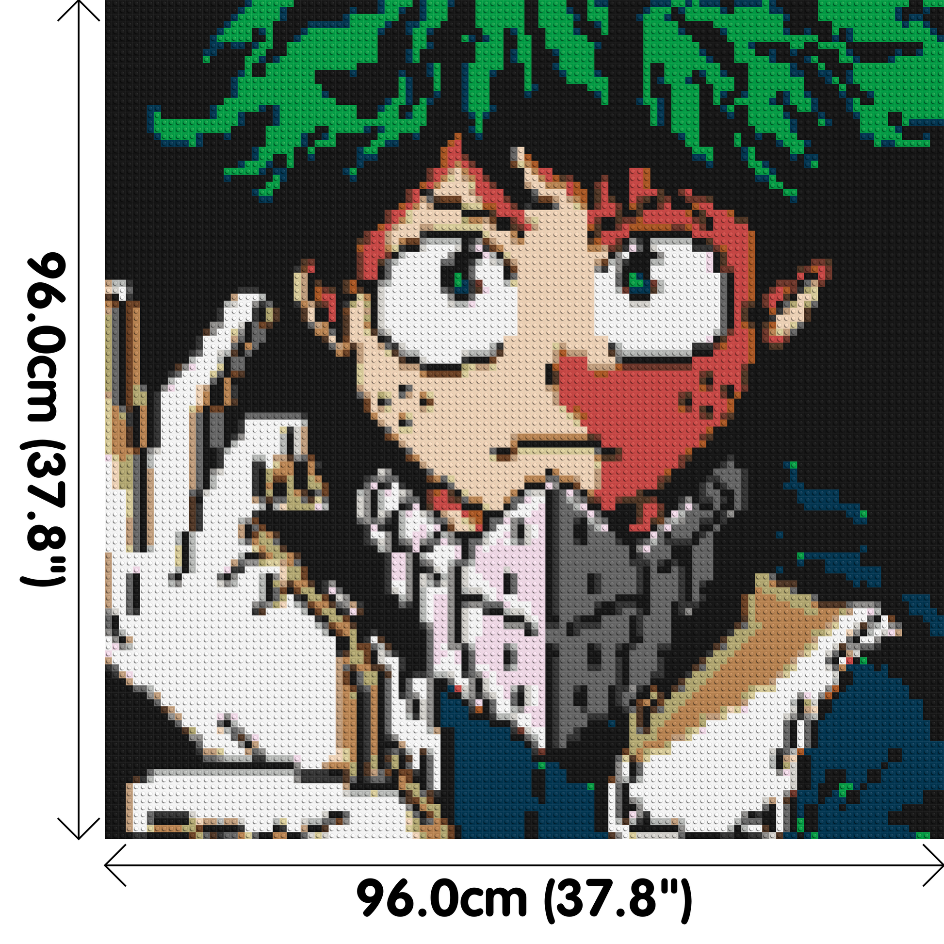 Izuku Midoriya Pixel Art - Brick Art Mosaic Kit 5x5 dimensions