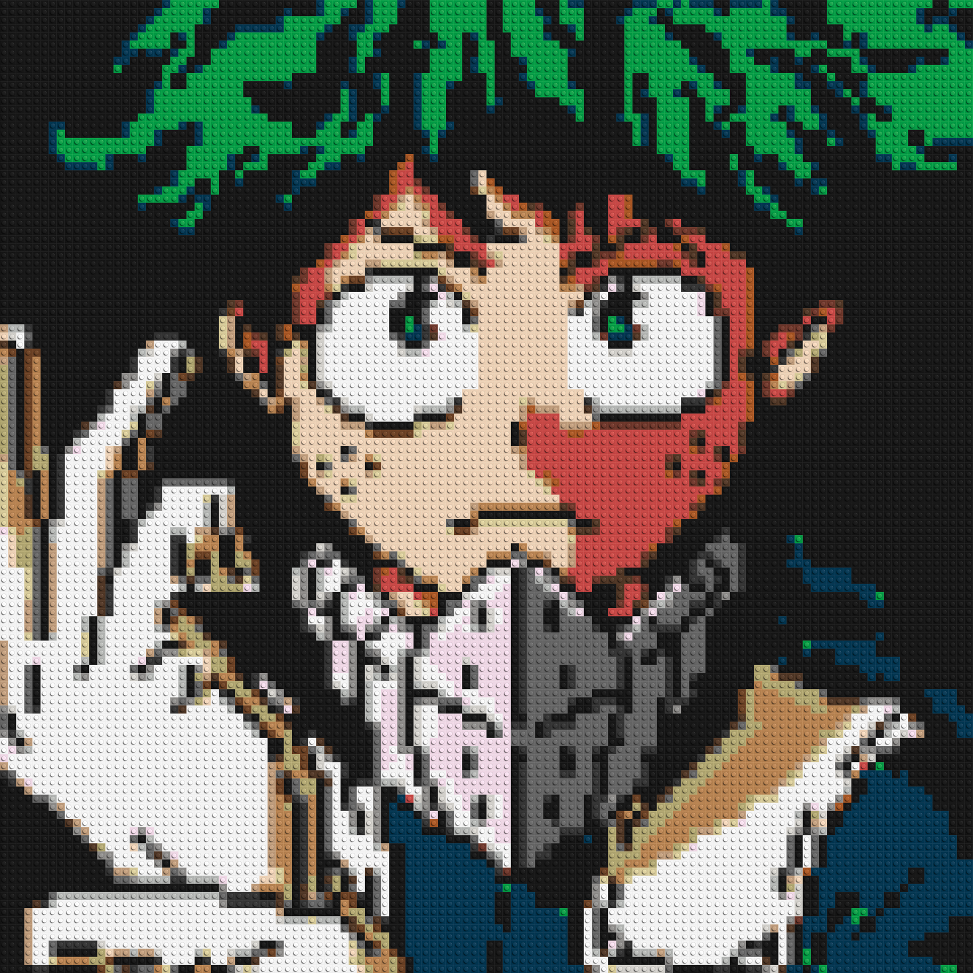 Izuku Midoriya Pixel Art - Brick Art Mosaic Kit 5x5 large