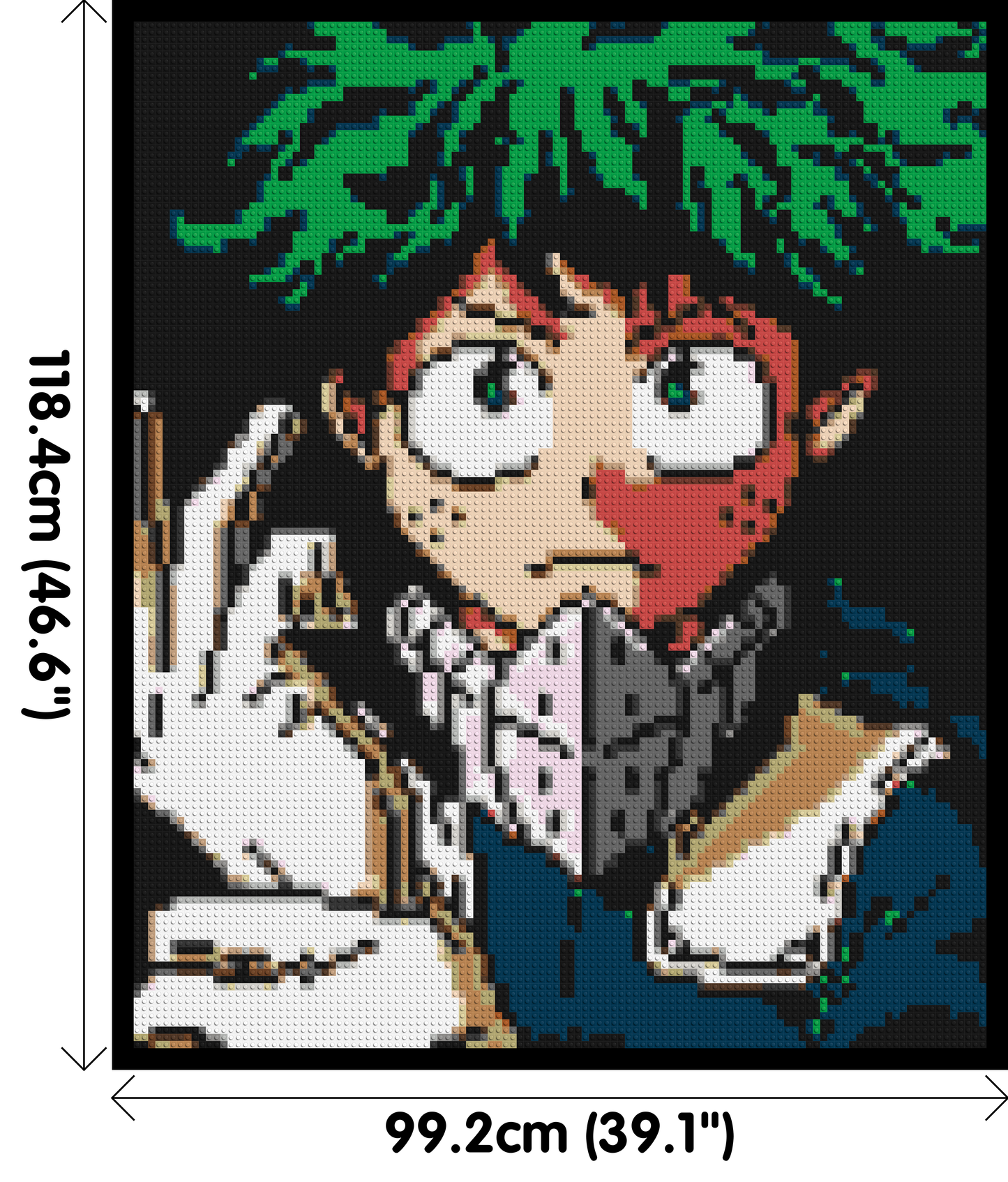 Izuku Midoriya Pixel Art - Brick Art Mosaic Kit 5x6 large