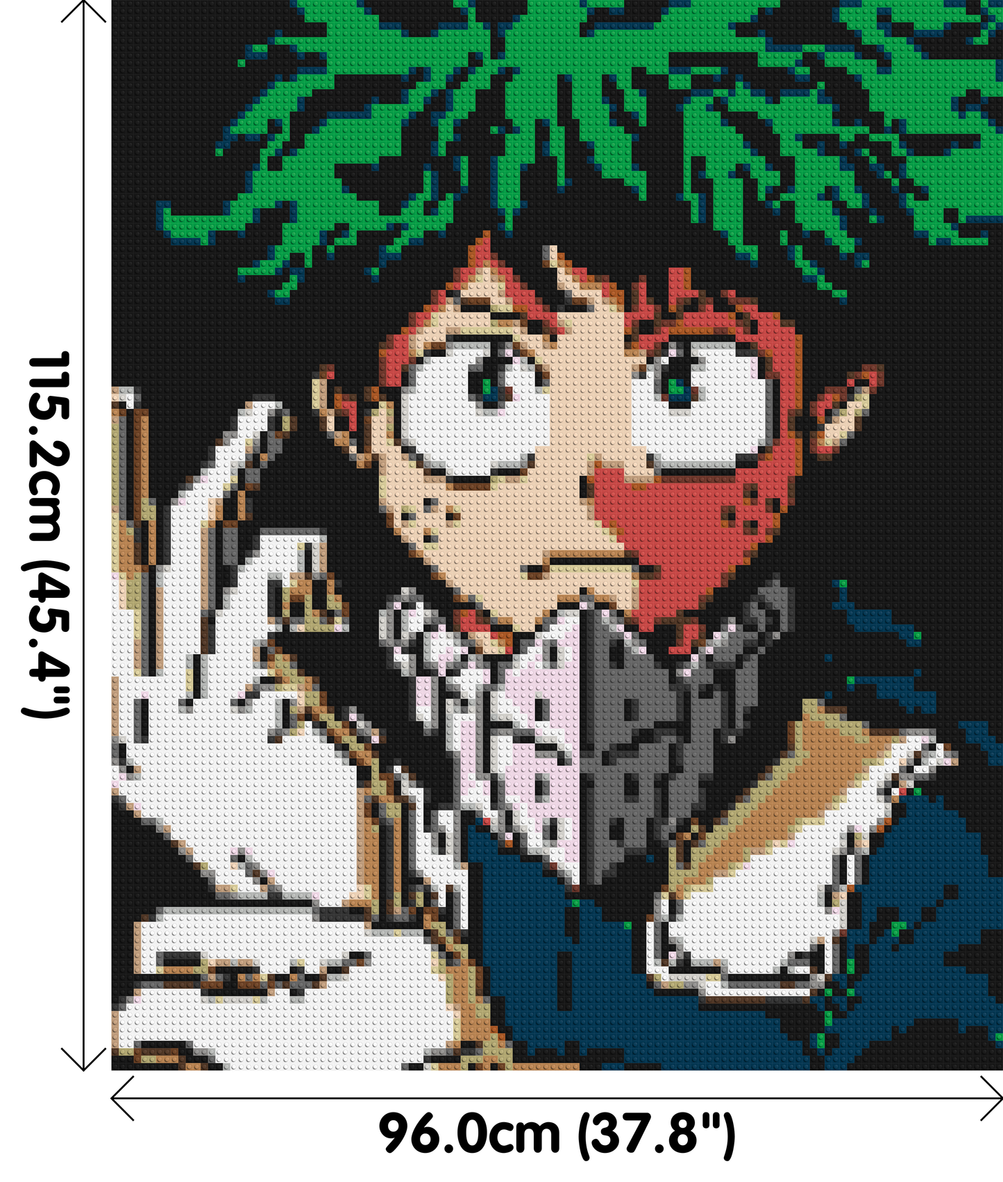 Izuku Midoriya Pixel Art - Brick Art Mosaic Kit 5x6 large