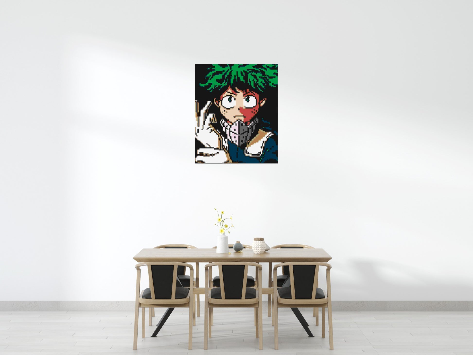 Izuku Midoriya Pixel Art - Brick Art Mosaic Kit 5x6 scene