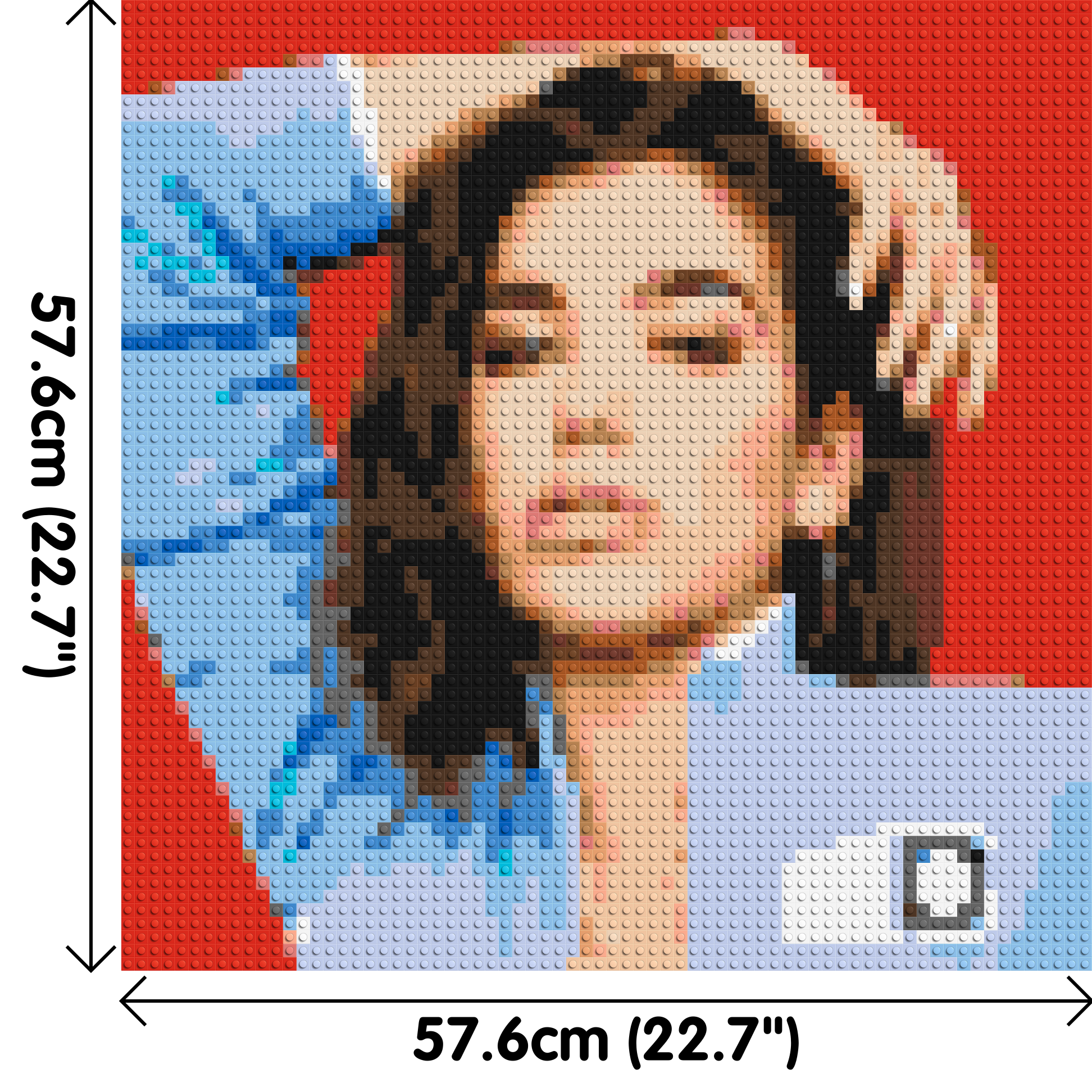 Dua Lipa - Brick Art Mosaic Kit 3x3 dimensions