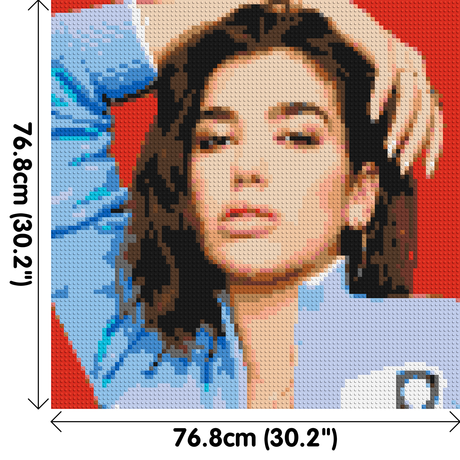 Dua Lipa - Brick Art Mosaic Kit 4x4 dimensions