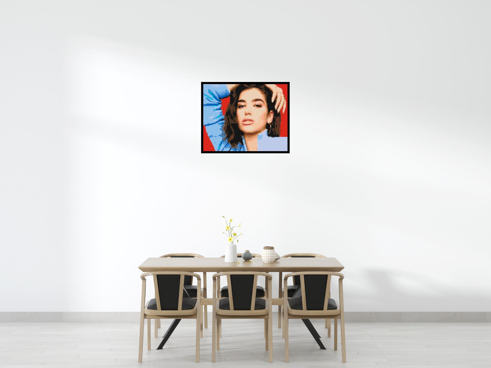 Dua Lipa - Brick Art Mosaic Kit 5x4 scene with frame