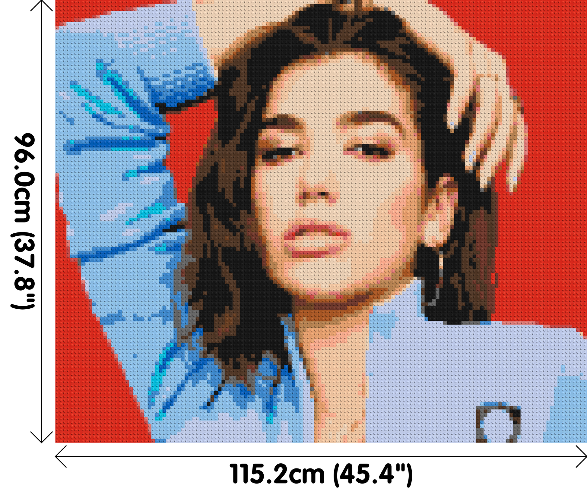 Dua Lipa - Brick Art Mosaic Kit 6x5 dimensions