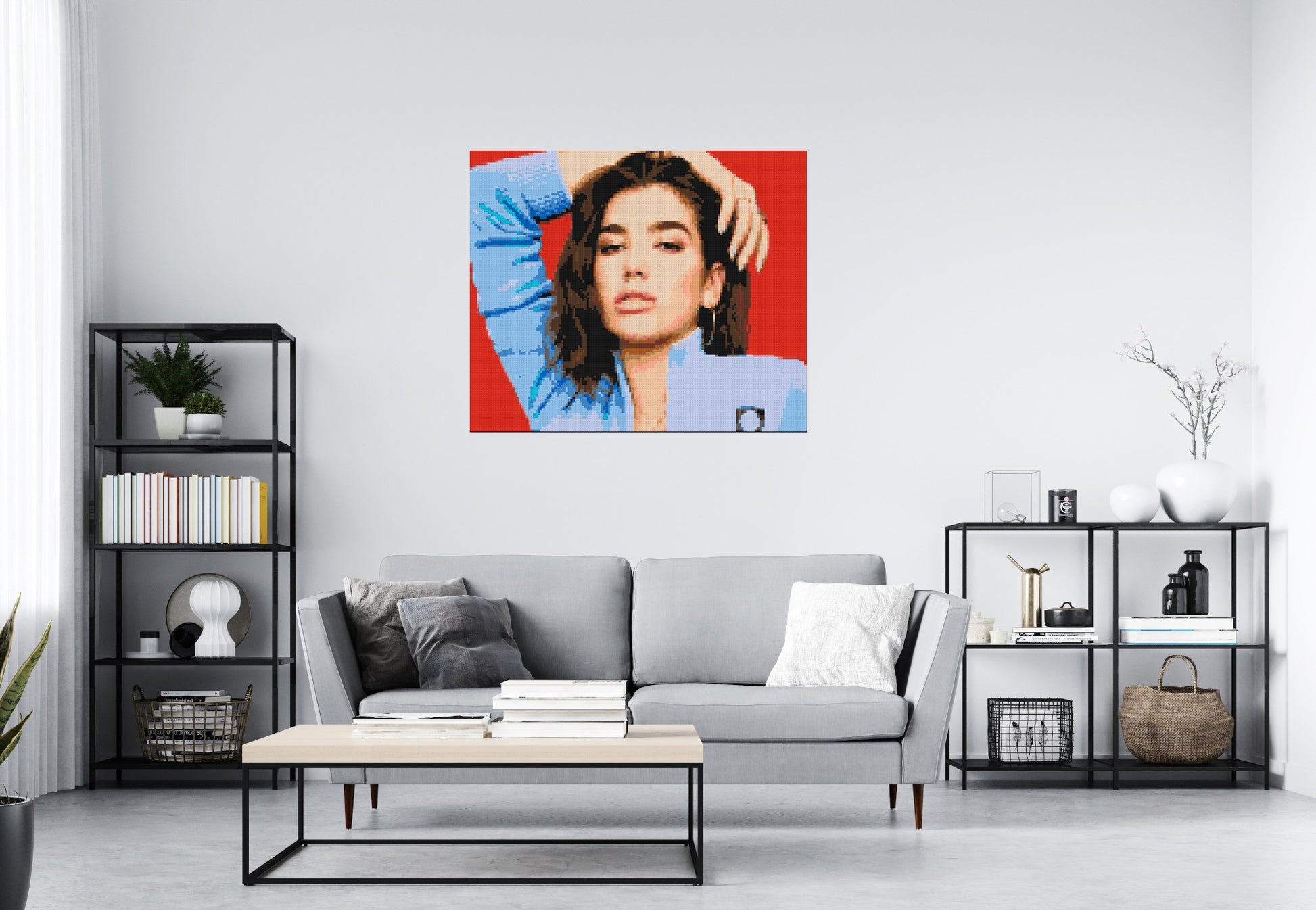 Dua Lipa - Brick Art Mosaic Kit 6x5 scene