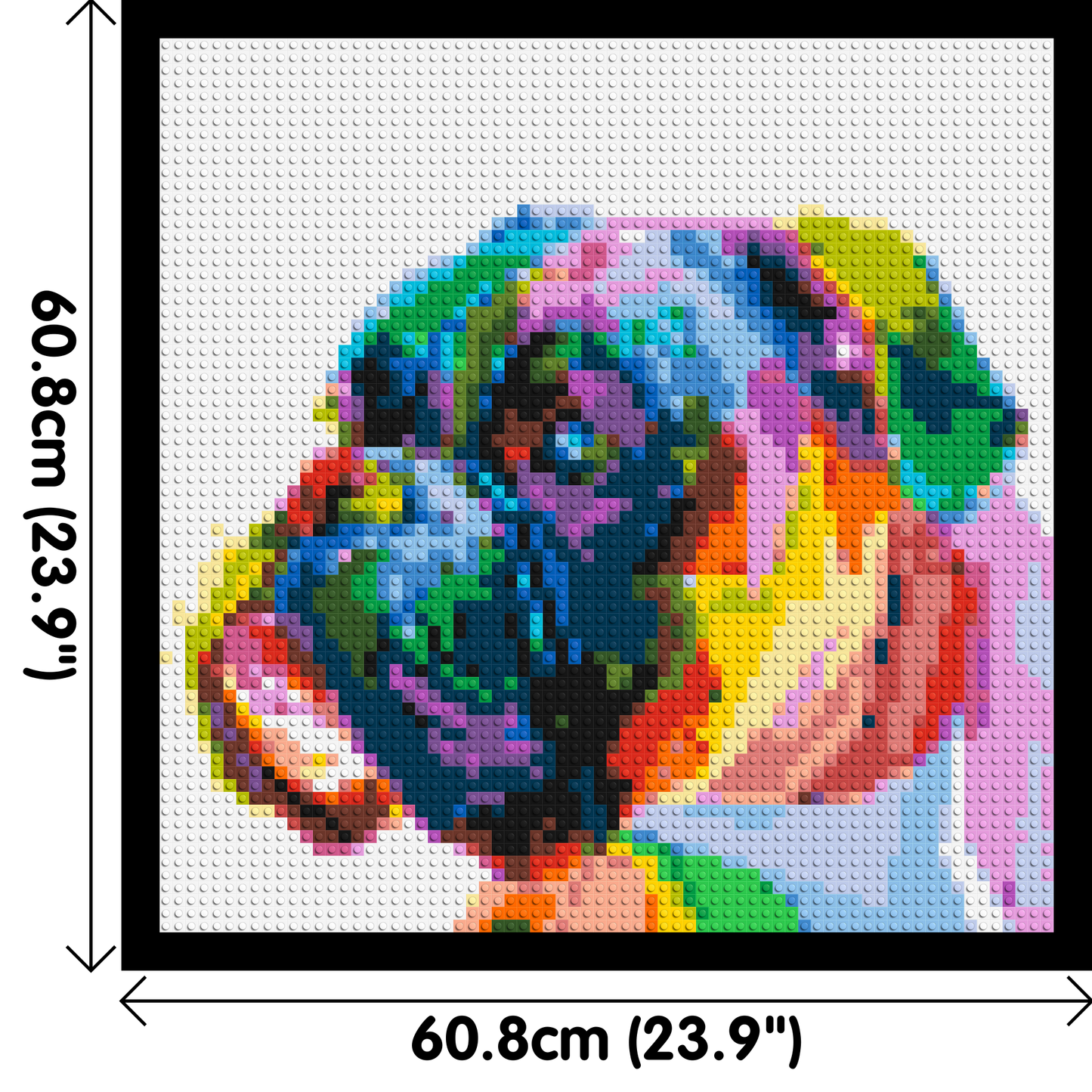 Boxer Colourful Pop Art - Brick Art Mosaic Kit 3x3 large