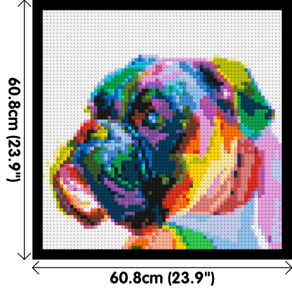 Boxer Colourful Pop Art - Brick Art Mosaic Kit 3x3 large