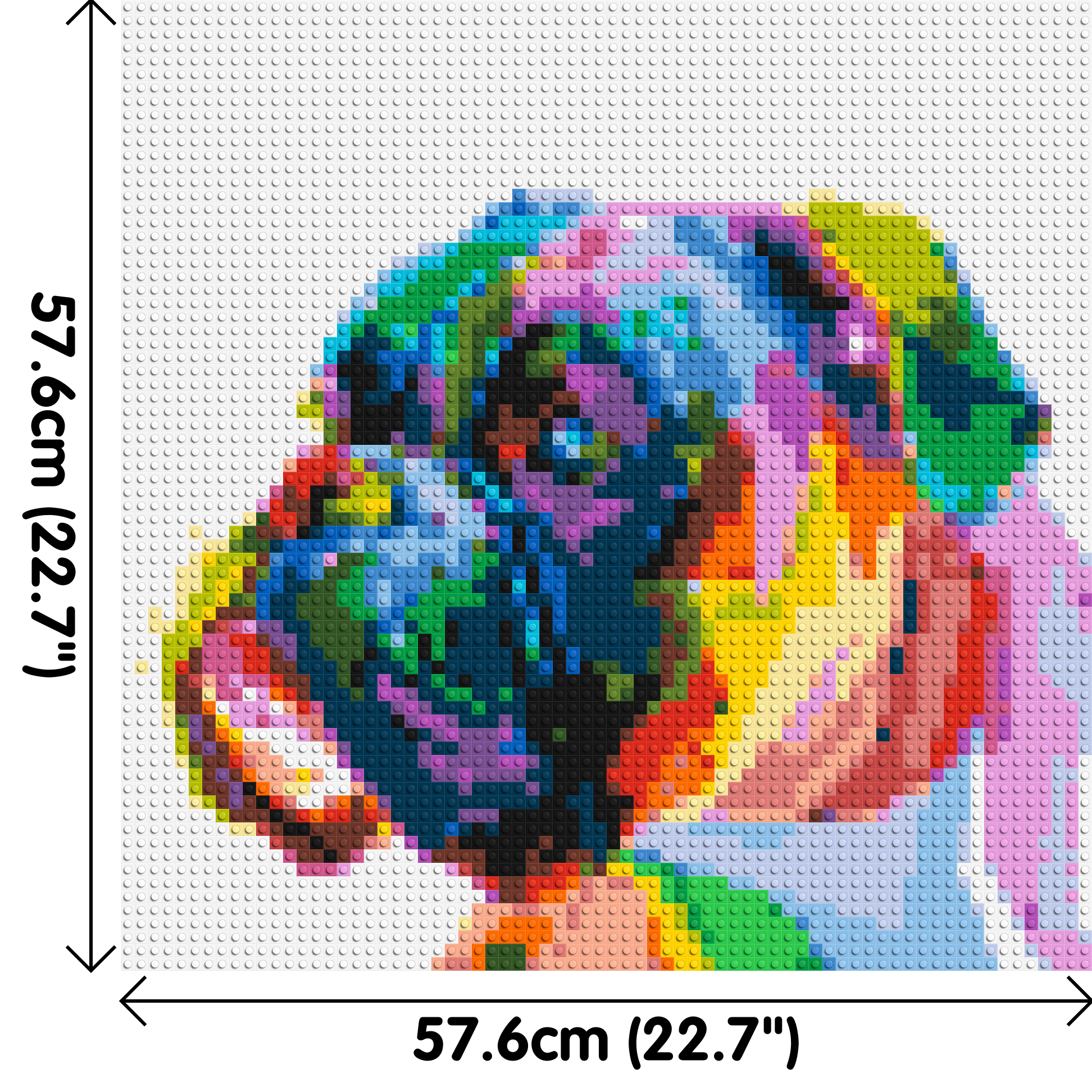 Boxer Colourful Pop Art - Brick Art Mosaic Kit 3x3 dimensions