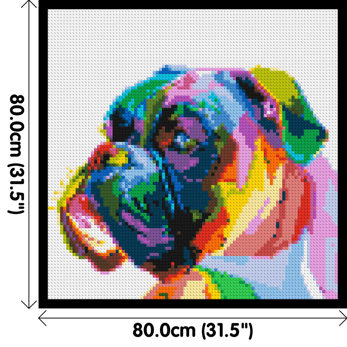 Boxer Colourful Pop Art - Brick Art Mosaic Kit 4x4 large