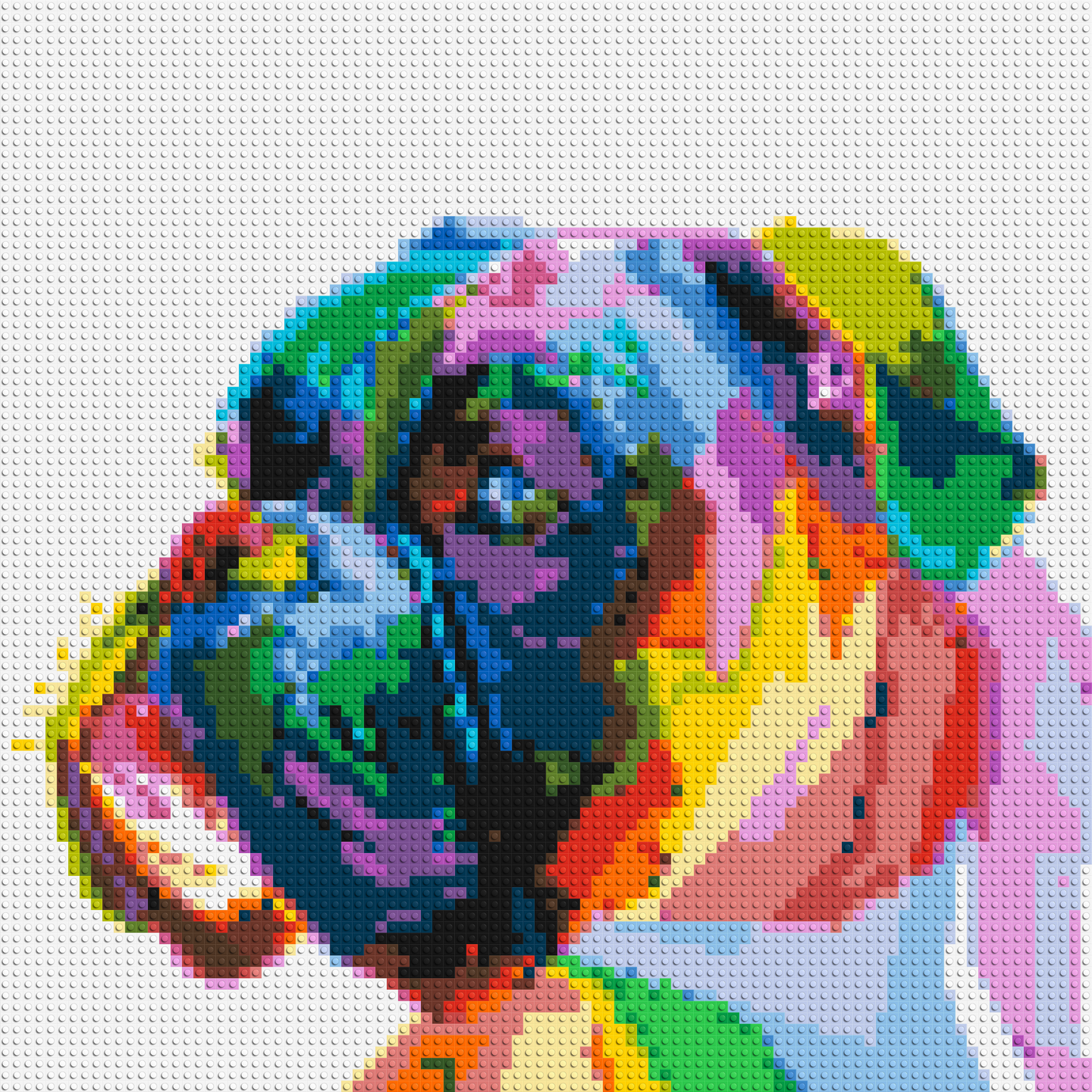 Boxer Colourful Pop Art - Brick Art Mosaic Kit 4x4 large