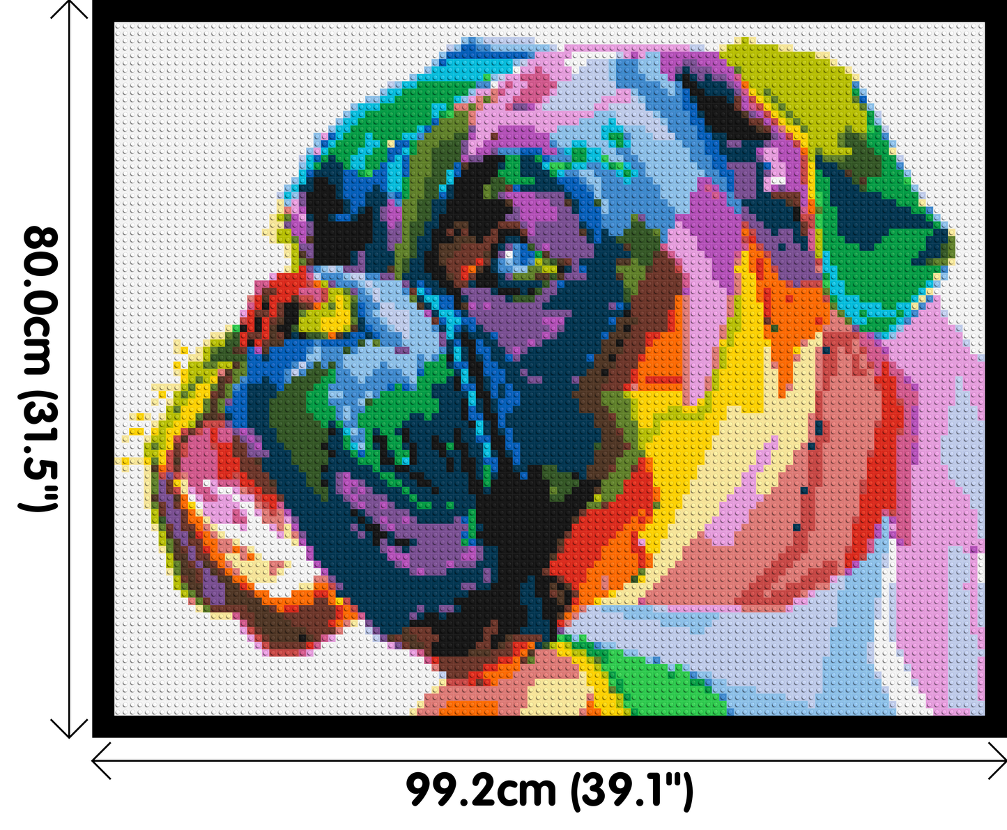 Boxer Colourful Pop Art - Brick Art Mosaic Kit 5x4 large