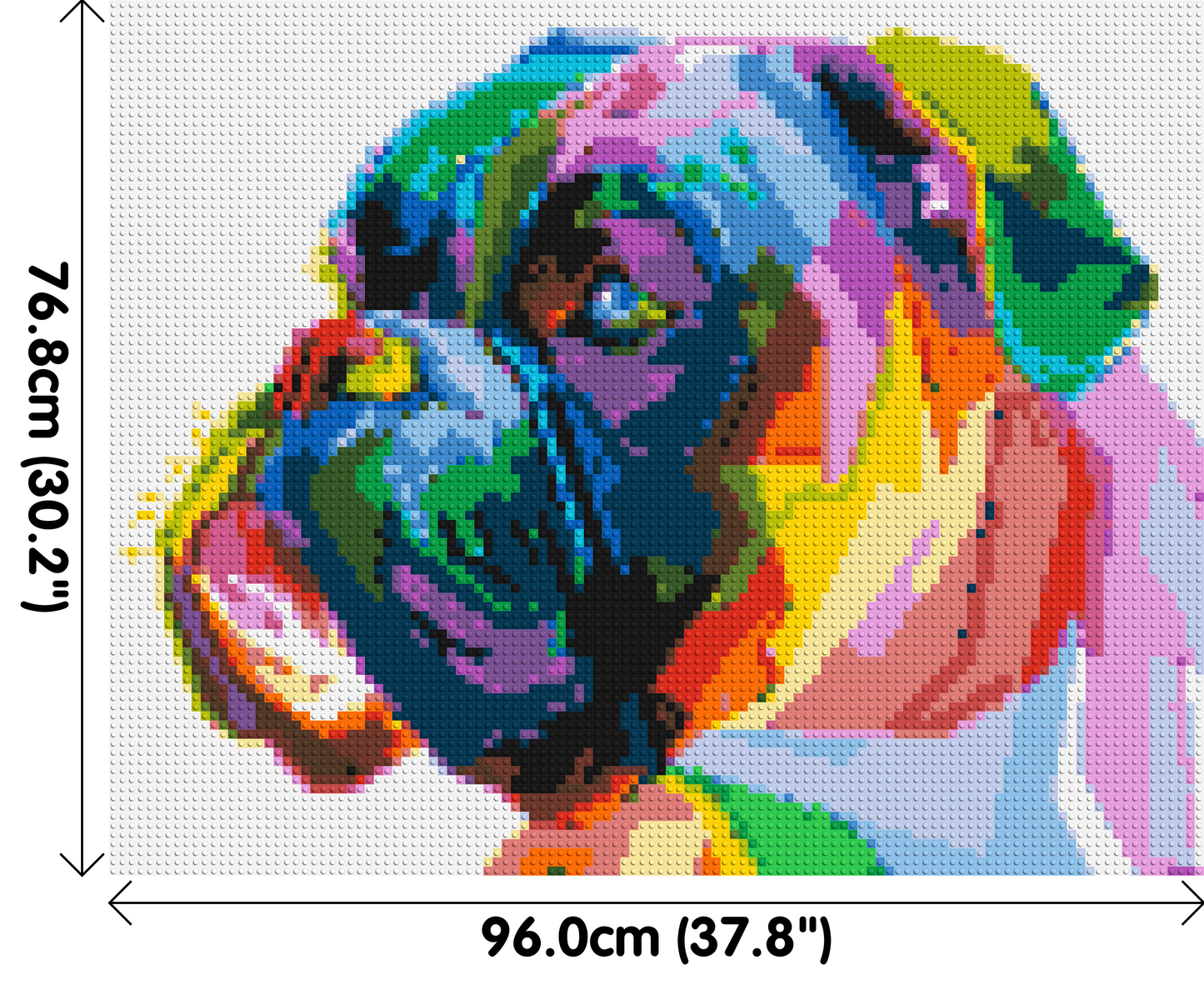 Boxer Colourful Pop Art - Brick Art Mosaic Kit 5x4 large