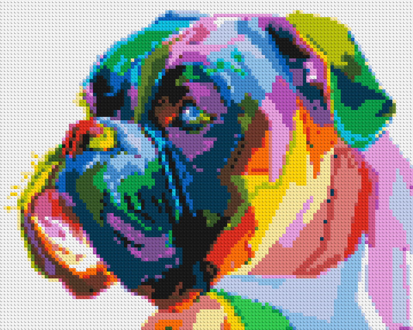 Boxer Colourful Pop Art - Brick Art Mosaic Kit 5x4 large