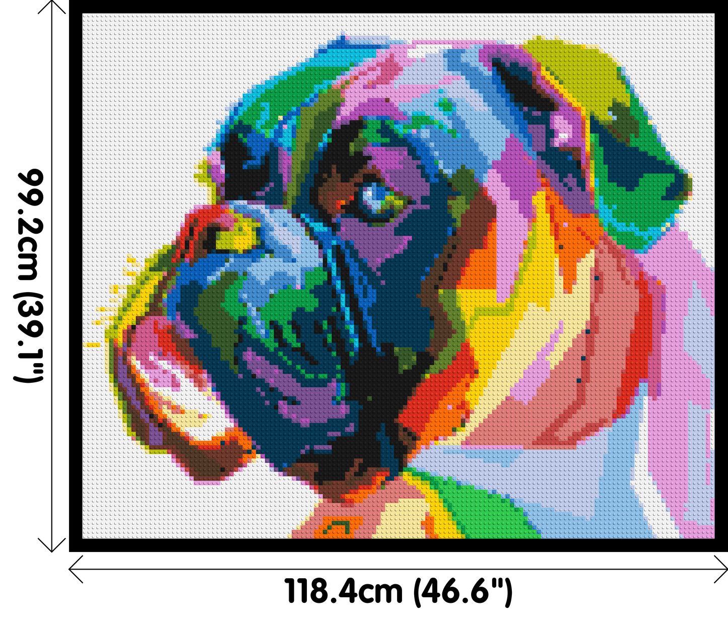 Boxer Colourful Pop Art - Brick Art Mosaic Kit 6x5 large