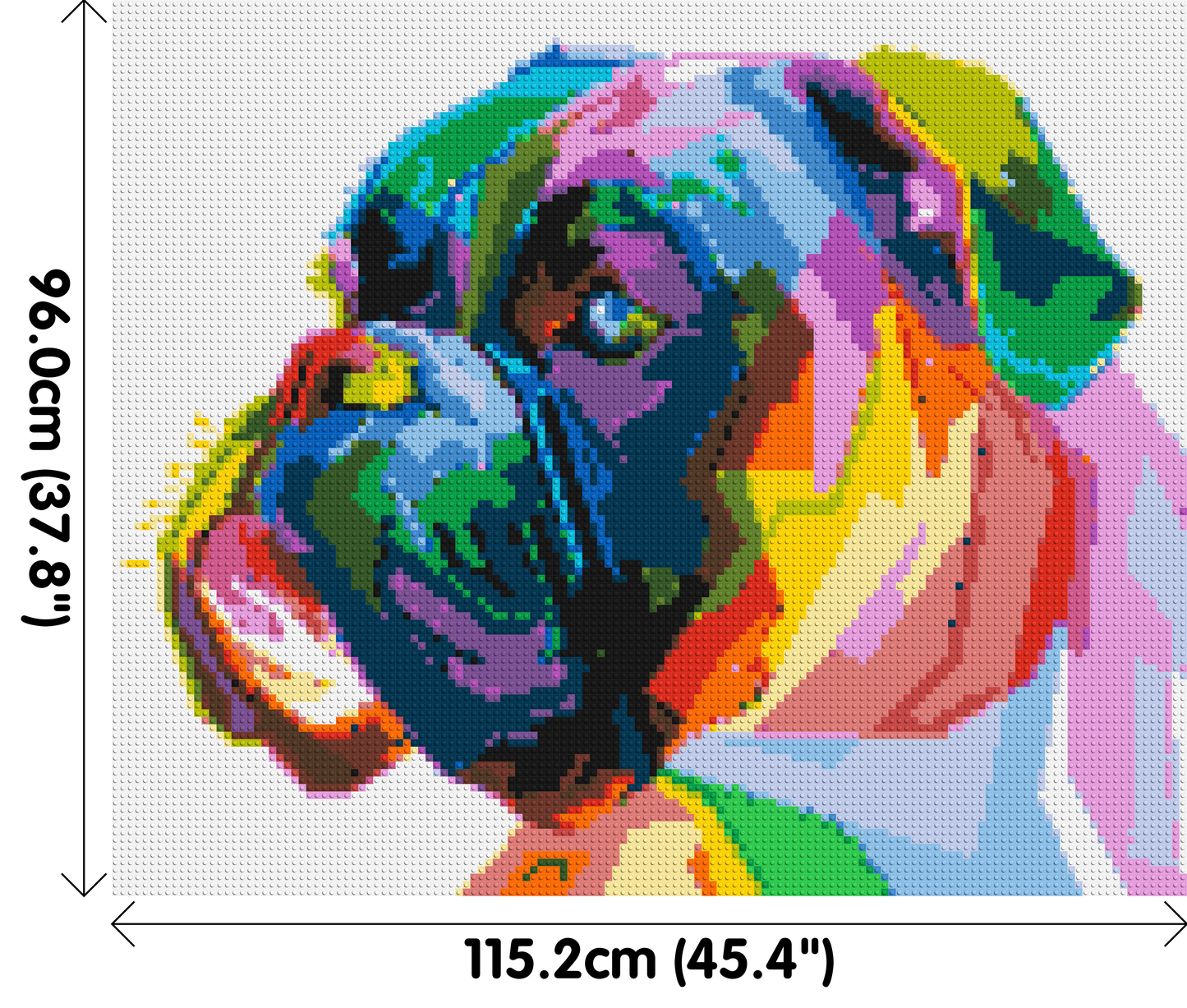 Boxer Colourful Pop Art - Brick Art Mosaic Kit 6x5 large