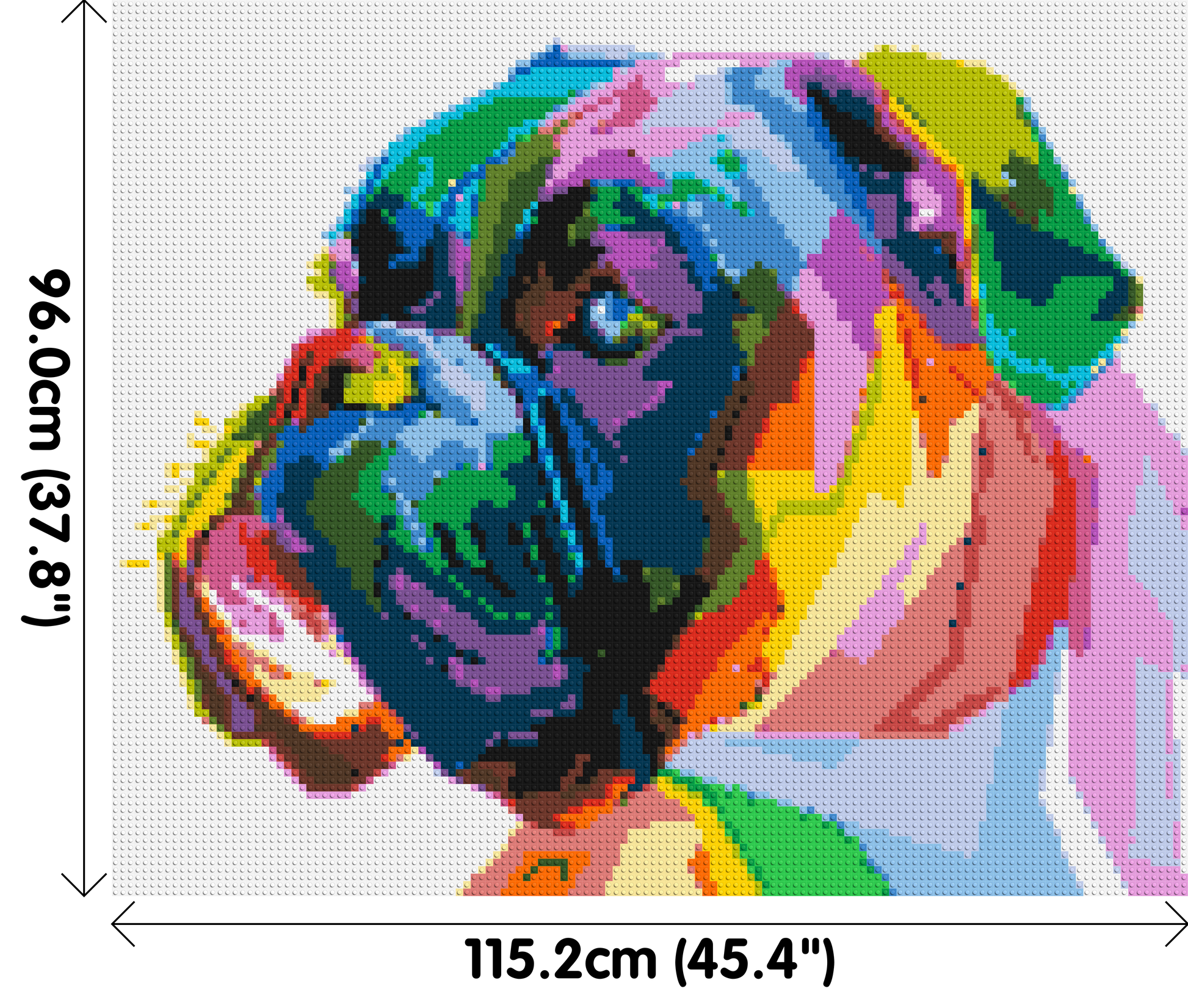 Boxer Colourful Pop Art - Brick Art Mosaic Kit 6x5 dimensions