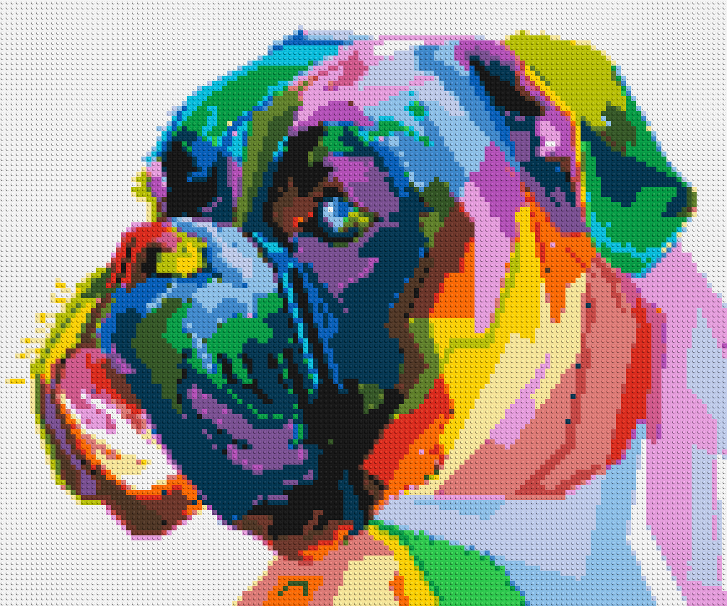 Boxer Colourful Pop Art - Brick Art Mosaic Kit 6x5 large