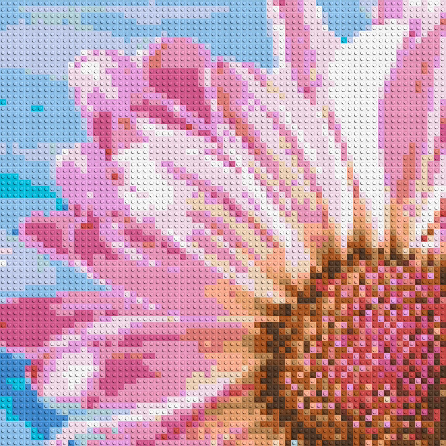 Pink Daisy - Brick Art Mosaic Kit 3x3 large