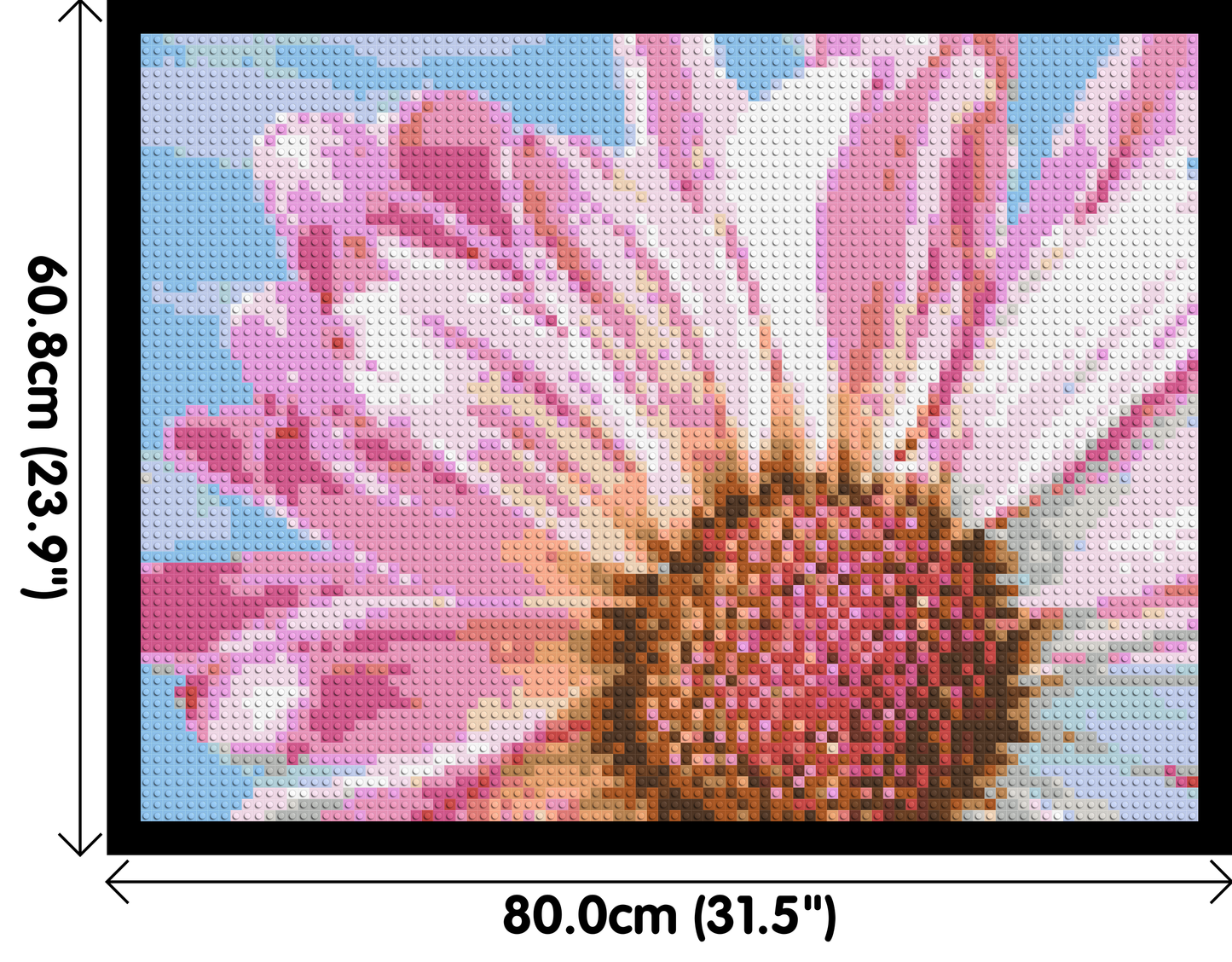 Pink Daisy - Brick Art Mosaic Kit 4x3 large