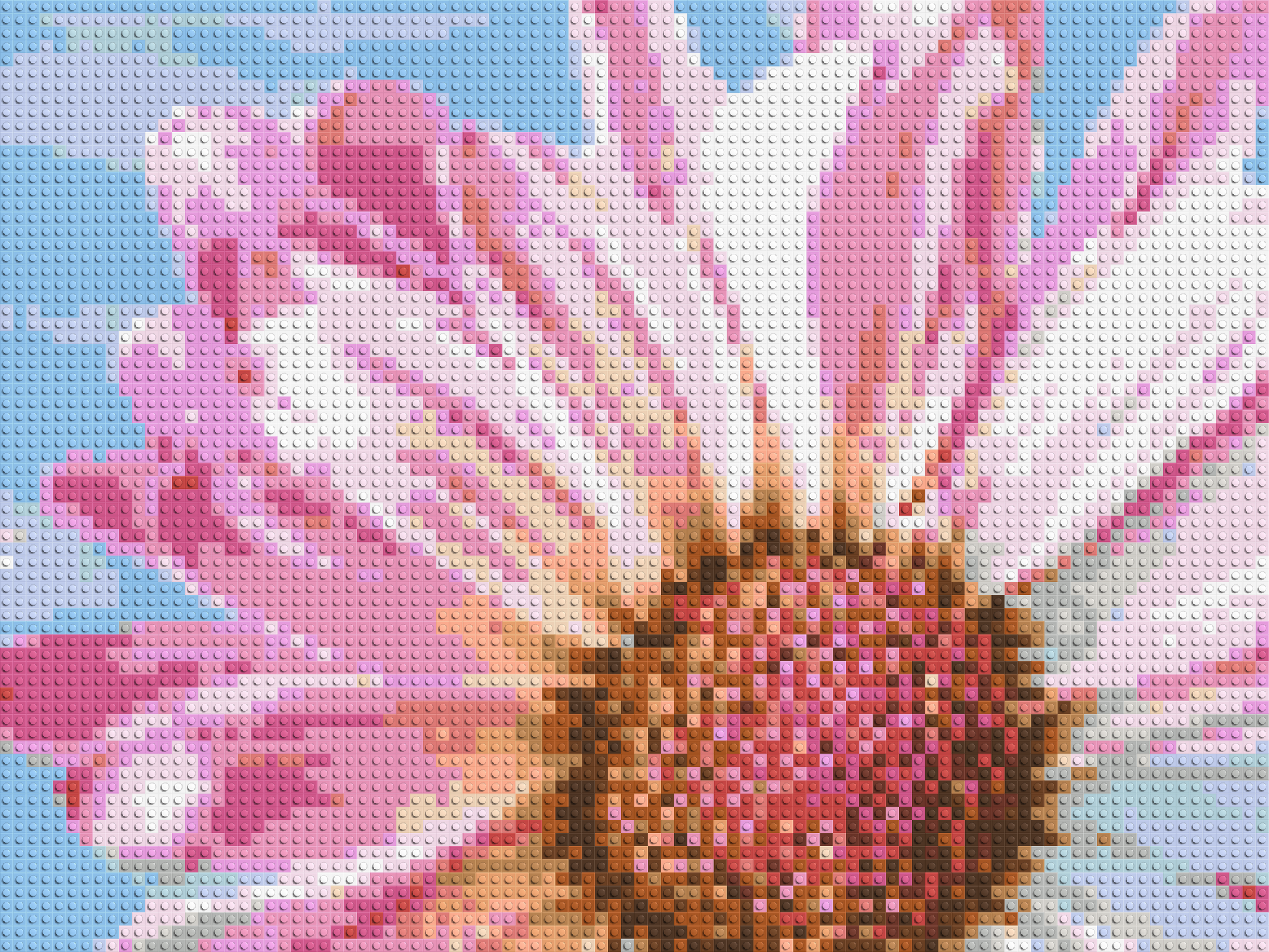 Pink Daisy - Brick Art Mosaic Kit 4x3 large