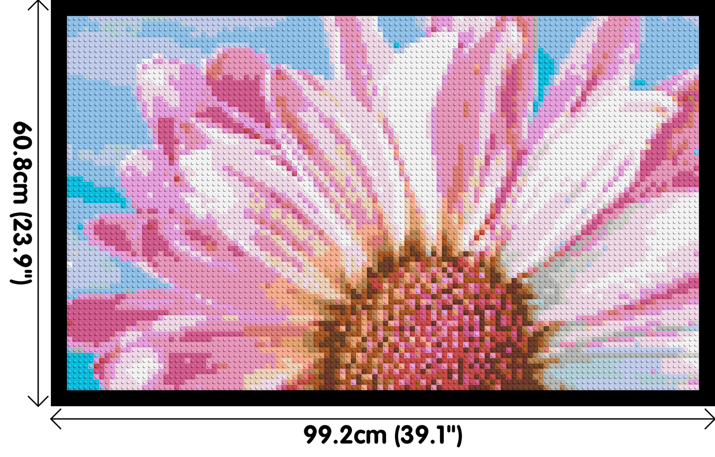 Pink Daisy - Brick Art Mosaic Kit 5x3 large