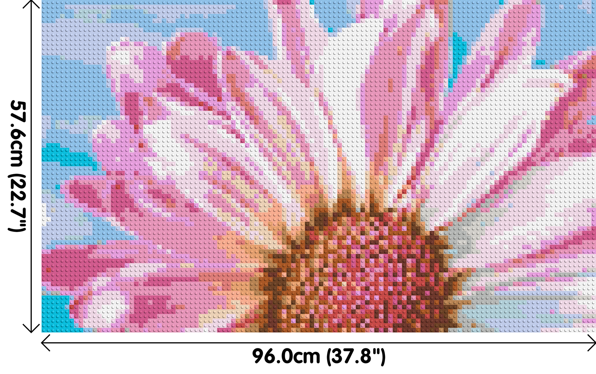 Pink Daisy - Brick Art Mosaic Kit 5x3 dimensions