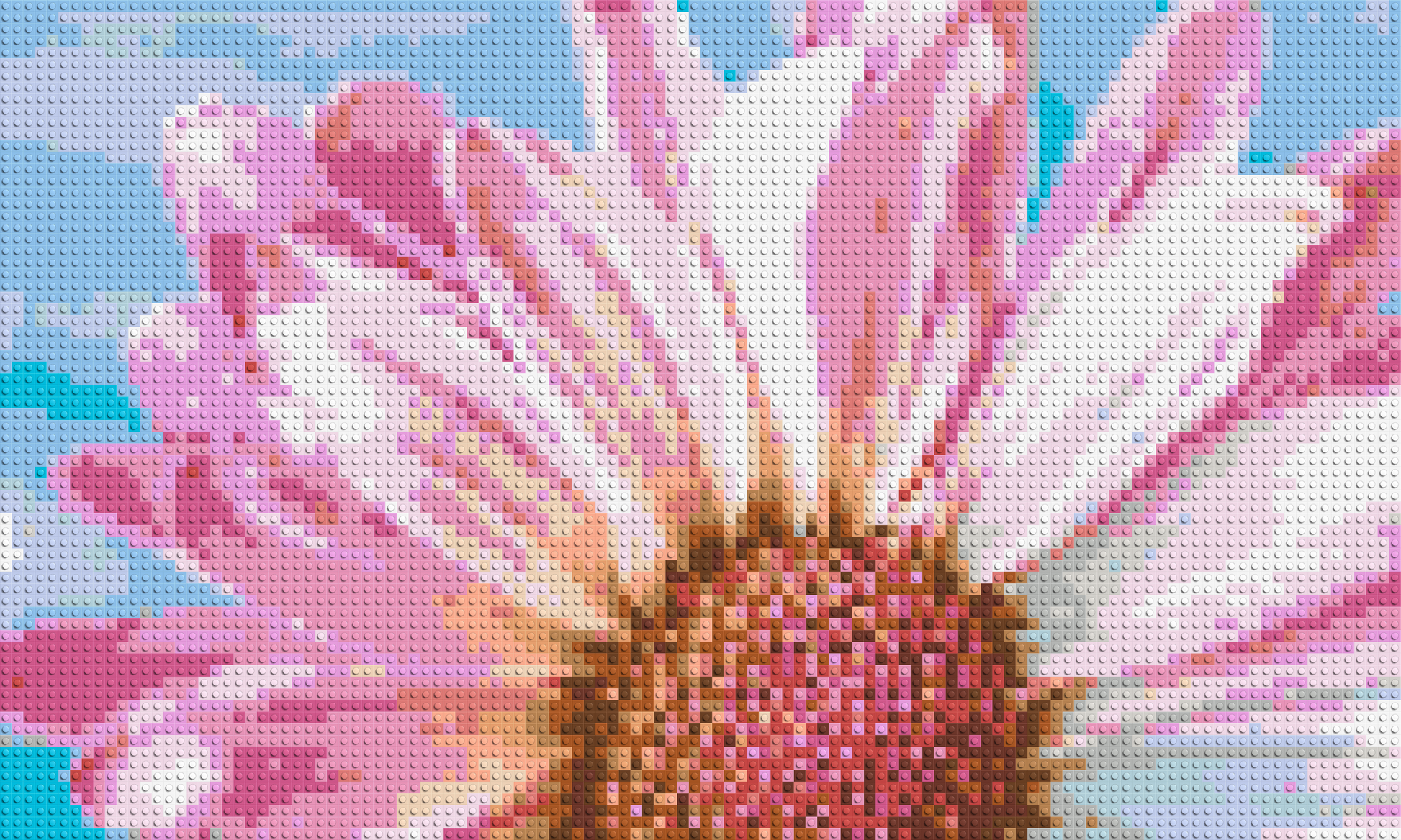 Pink Daisy - Brick Art Mosaic Kit 5x3 large