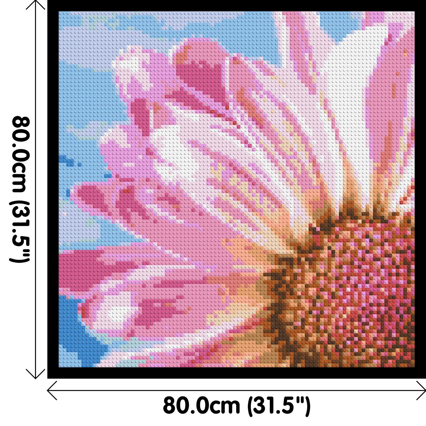 Pink Daisy - Brick Art Mosaic Kit 4x4 large