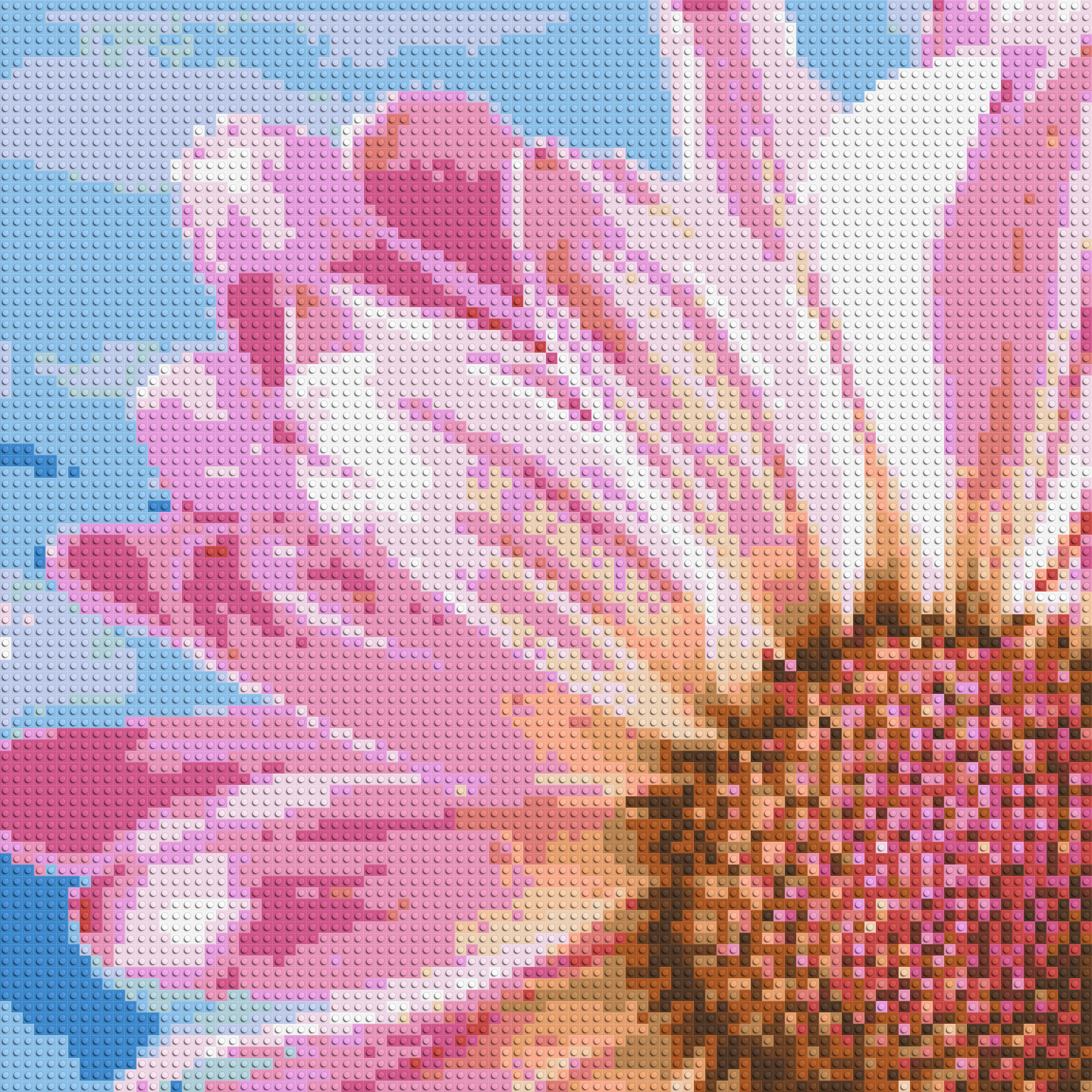 Pink Daisy - Brick Art Mosaic Kit 4x4 large