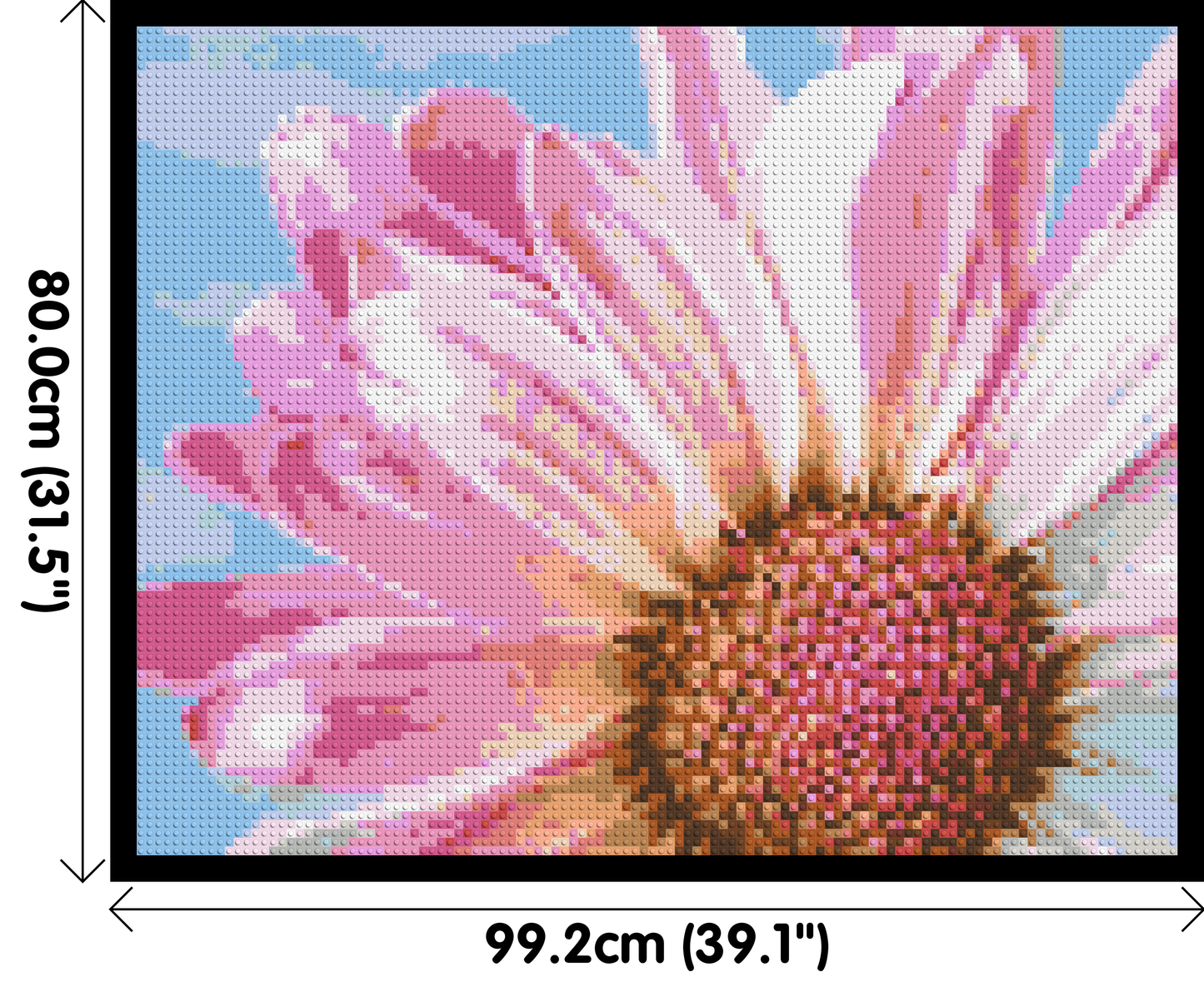 Pink Daisy - Brick Art Mosaic Kit 5x4 large