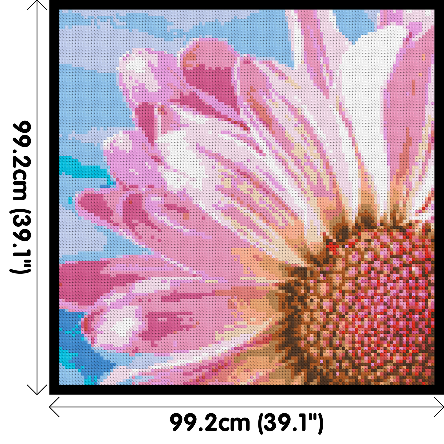 Pink Daisy - Brick Art Mosaic Kit 5x5 large